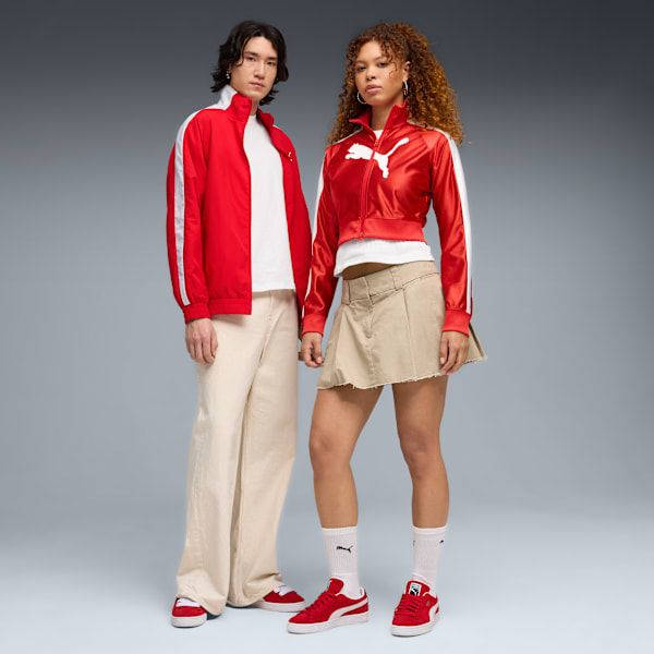 PUMA Suede Classic Red White 399781-02 on foot full
