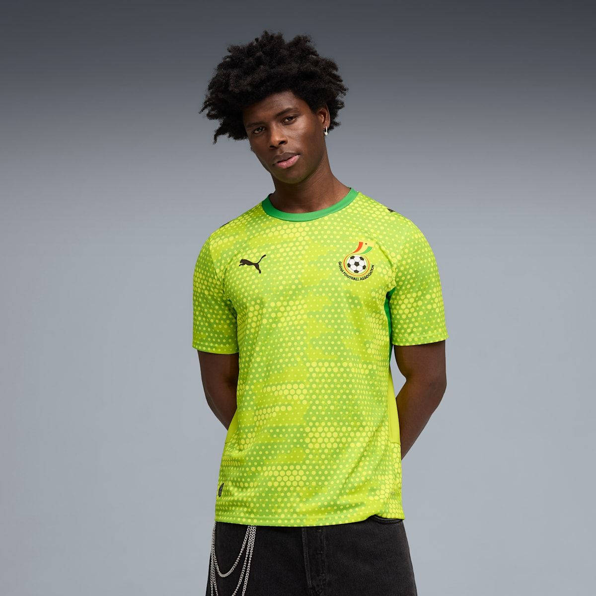 SALEHE BEMBURY x GHANA x PUMA Goalkeeper Jersey Lime 787099-88