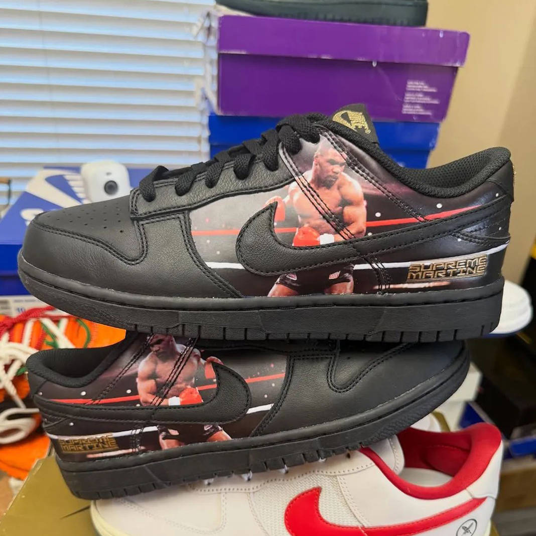 Supreme x Martine Rose x Nike Dunk Low Mike Tyson Black JA1868-001 front