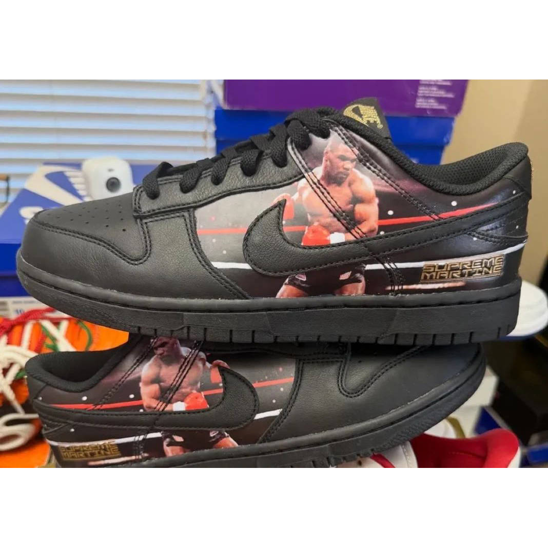 Supreme x Martine Rose x Nike Dunk Low Mike Tyson Black JA1868-001 side
