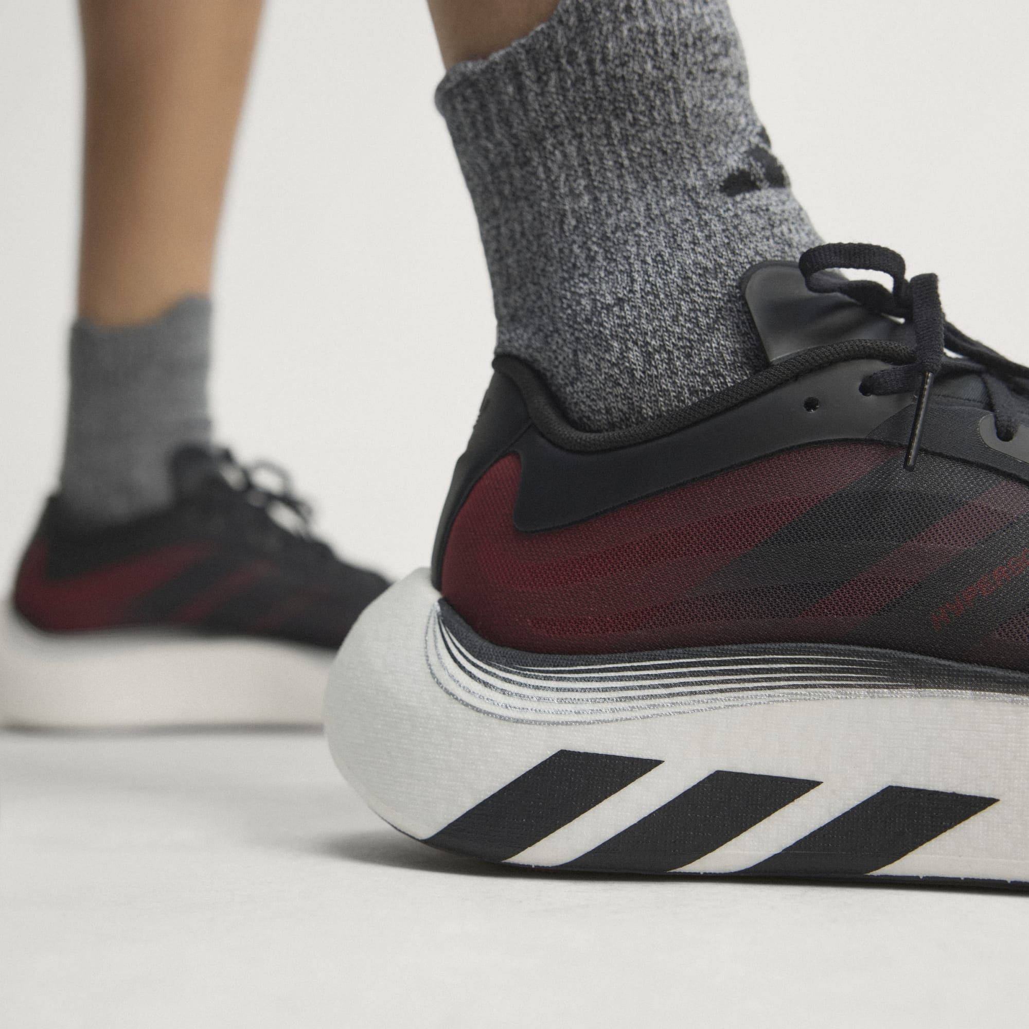 adidas Hyperboost Euphoria LT Black Solar Red KZ8509 on foot