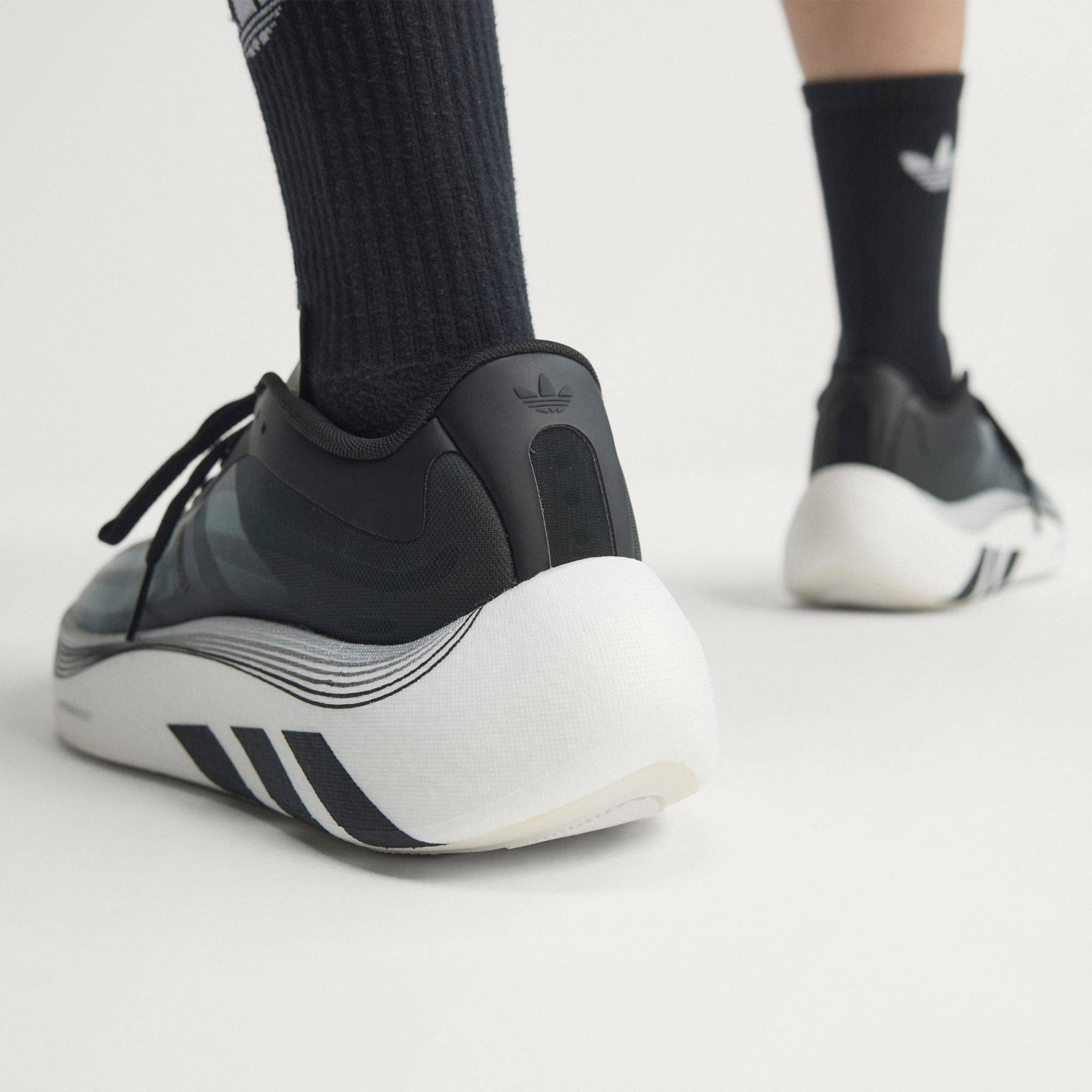 adidas Hyperboost Euphoria LT Core Black White KZ8508 on foot back