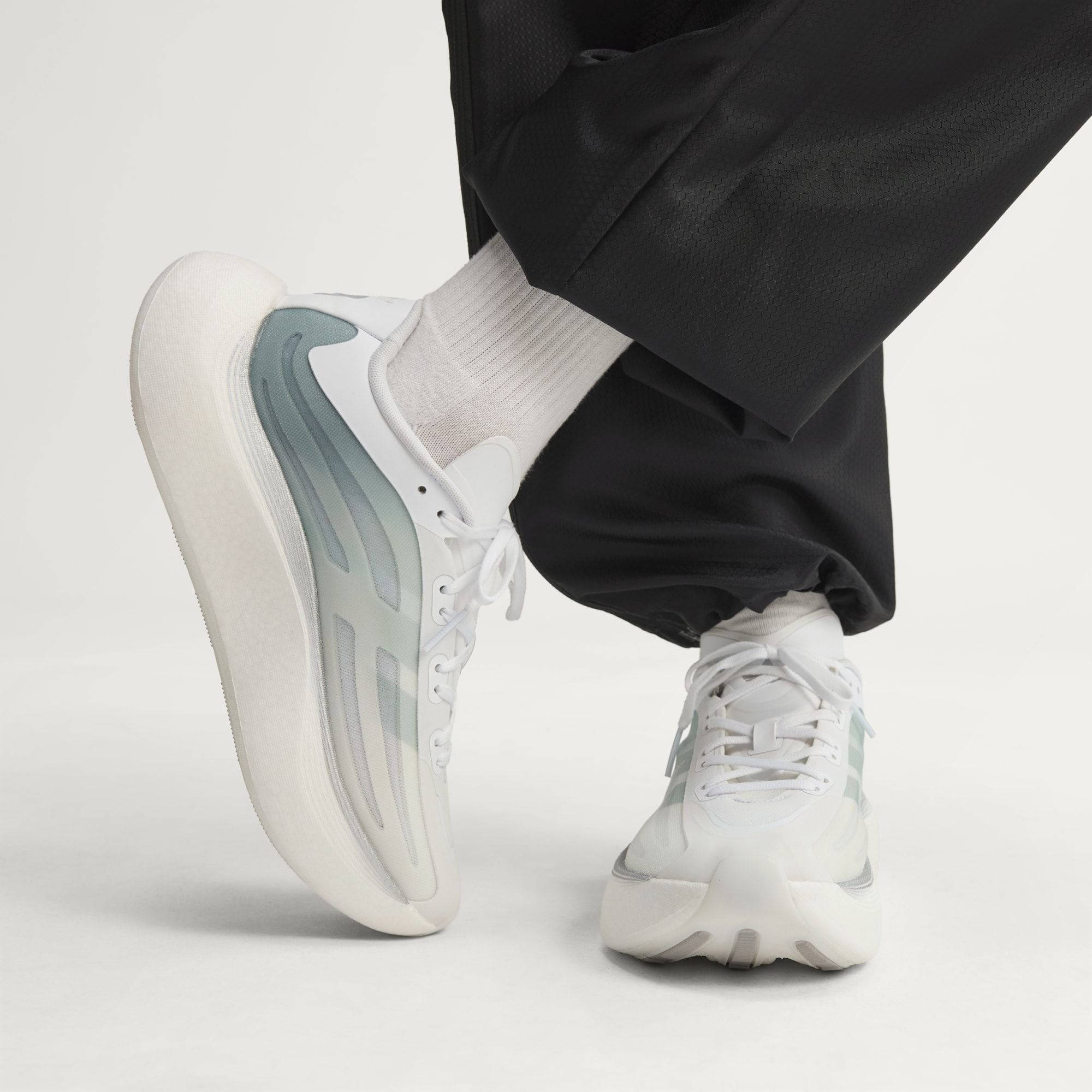 adidas Hyperboost Euphoria LT White Silver Metallic KZ8507 on foot