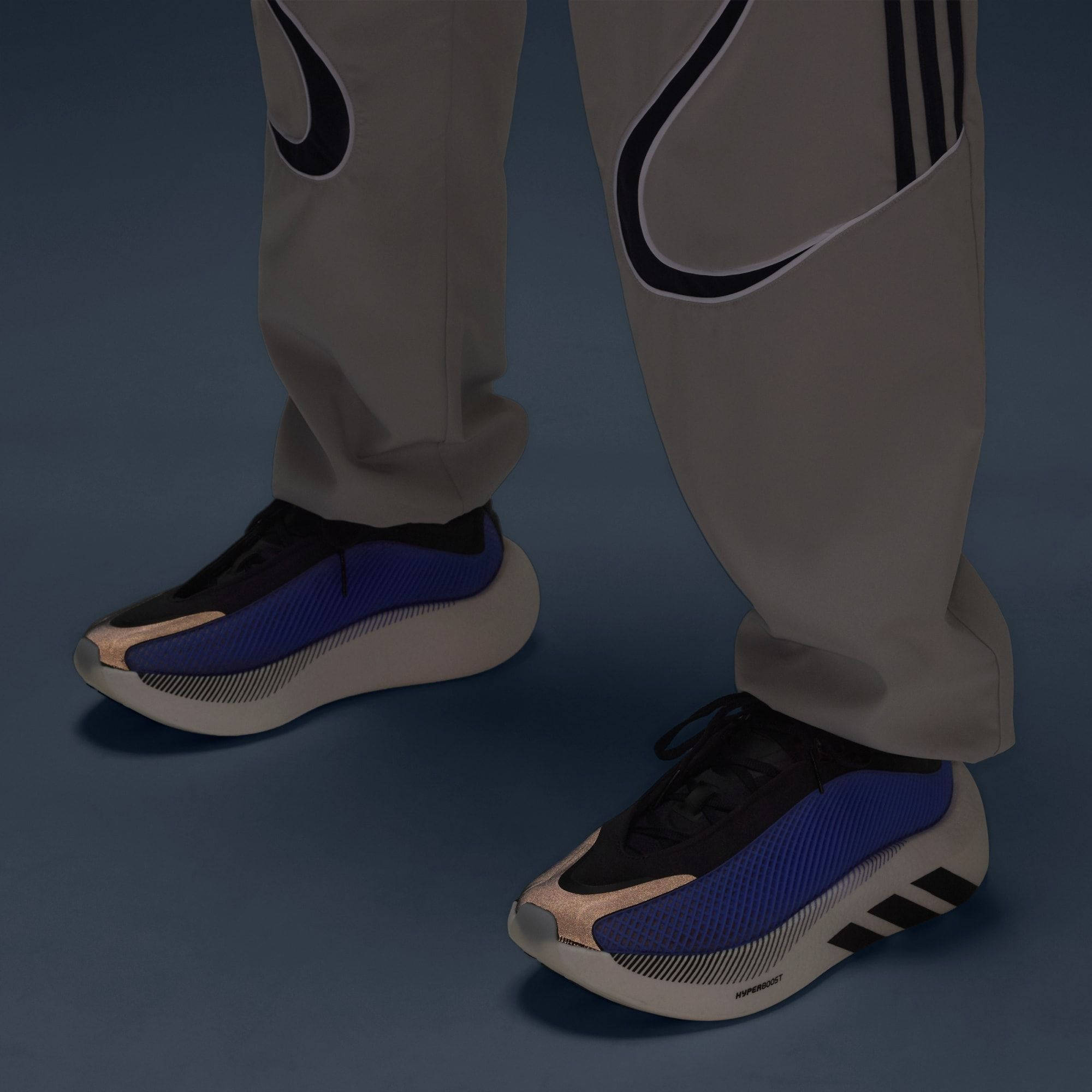 adidas Hyperboost Euphoria White Blue LA5974 front on foot