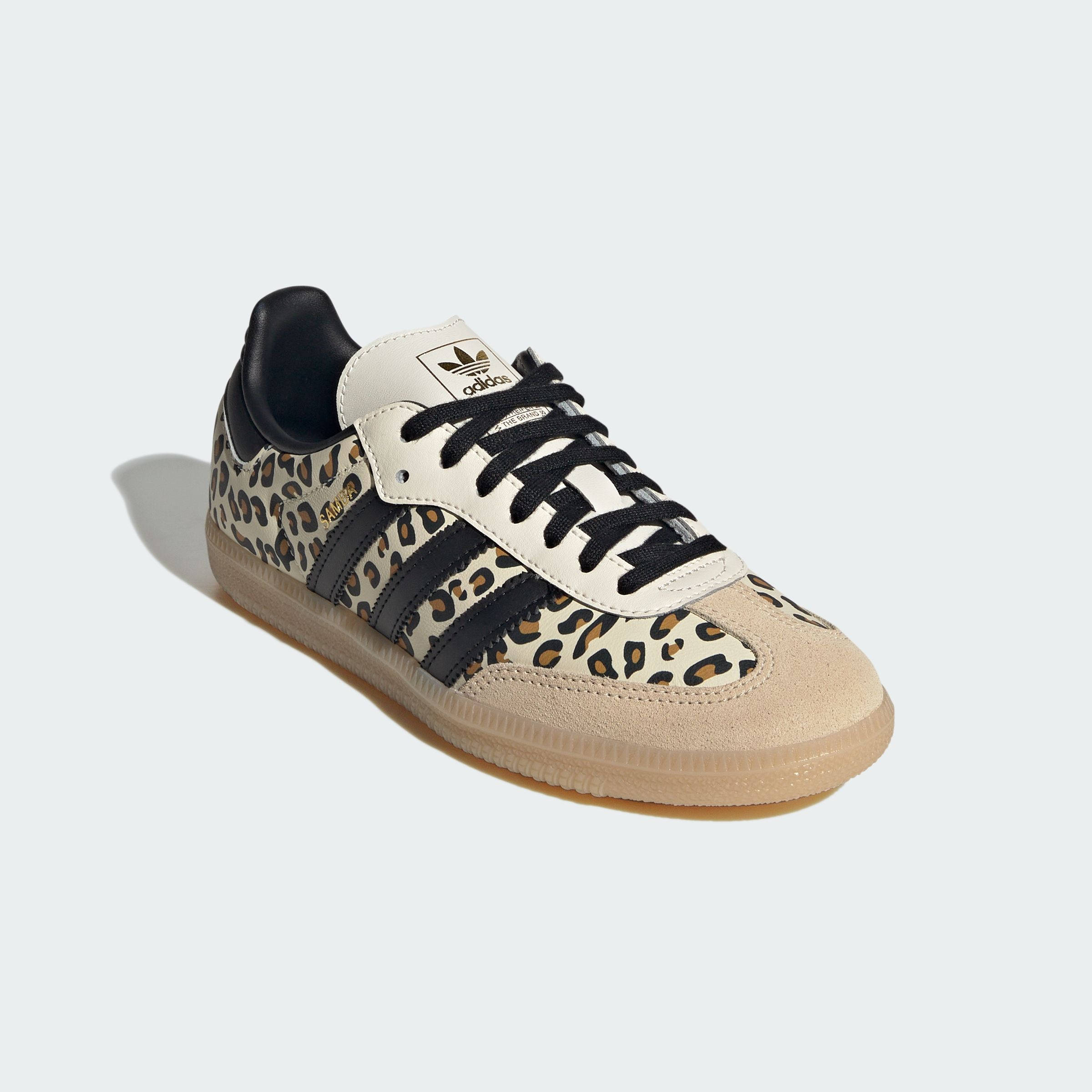 adidas Samba OG GS Cream White Leopard KK2535 front