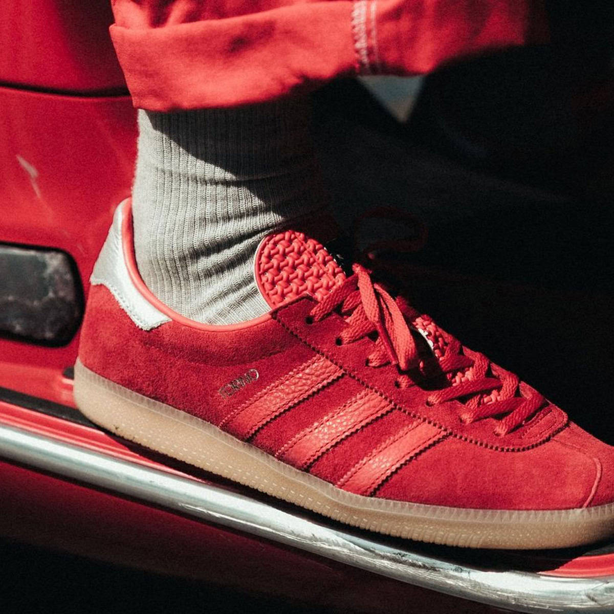 adidas Torino The Torino Job Pack size Exclusive Red On Feet 1