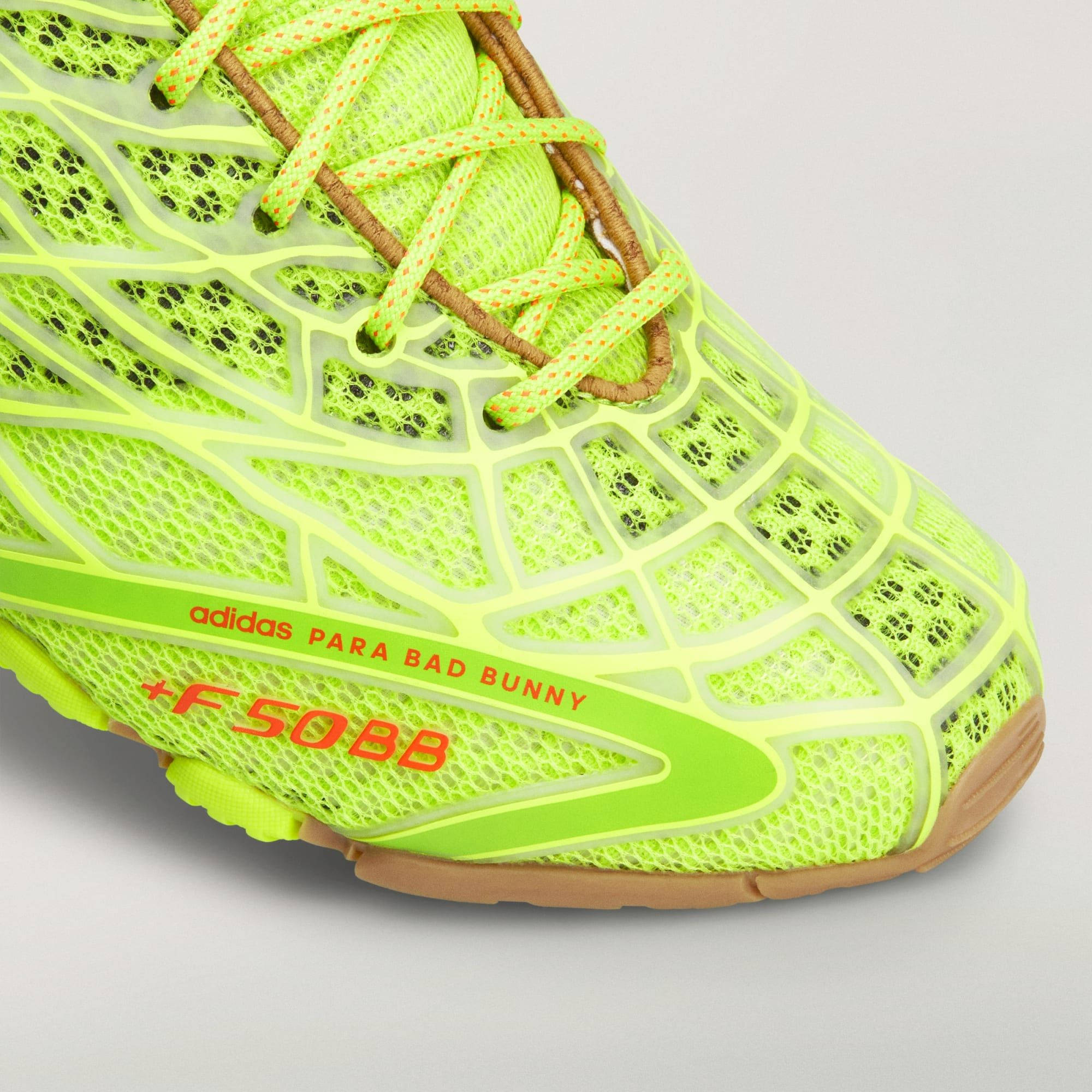 Bad Bunny x adidas F50 Ghost Sprint Solar Slime KI7711 toe