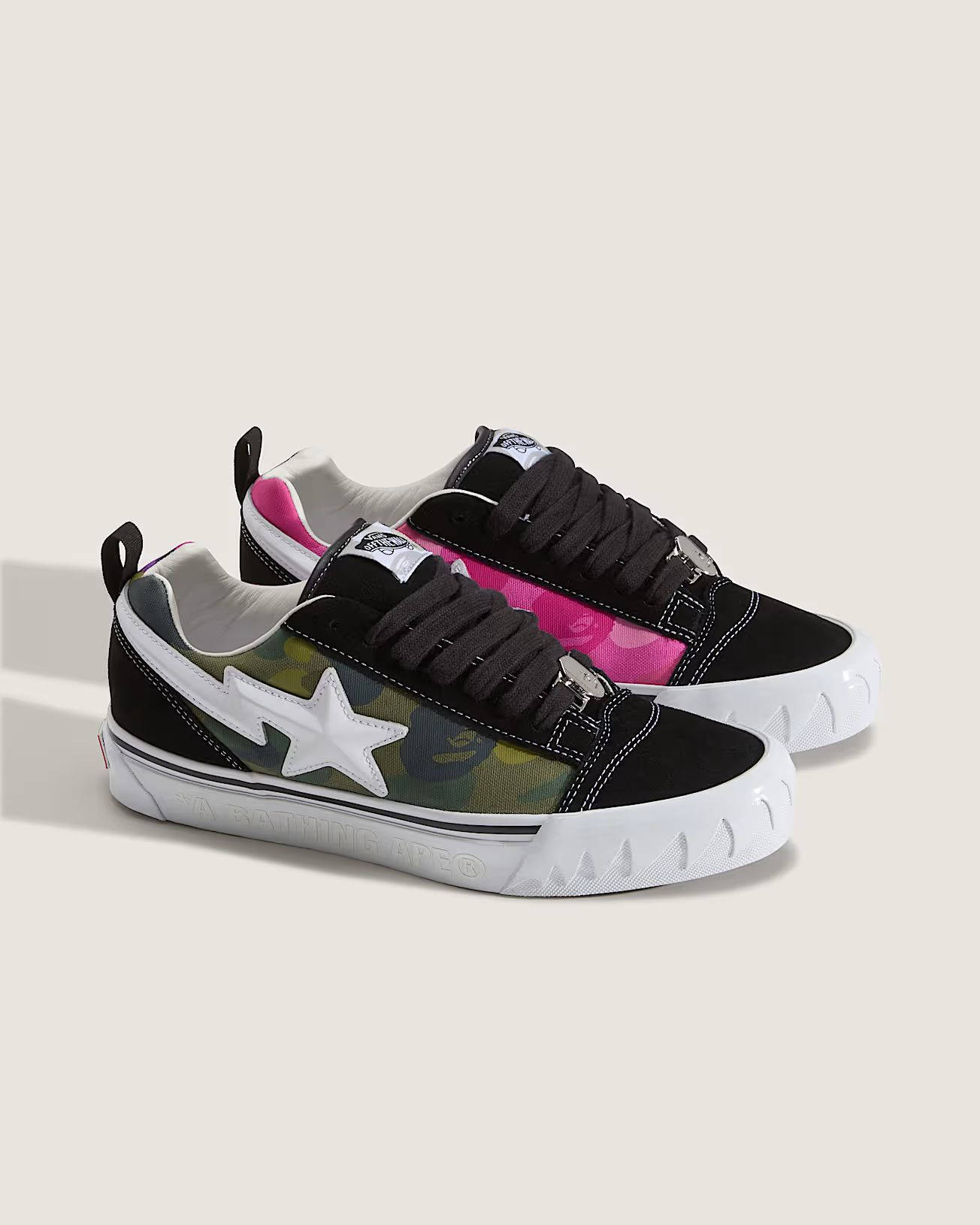 BAPE x Vans Knu Skool Camo Green VN000Z39W09 front