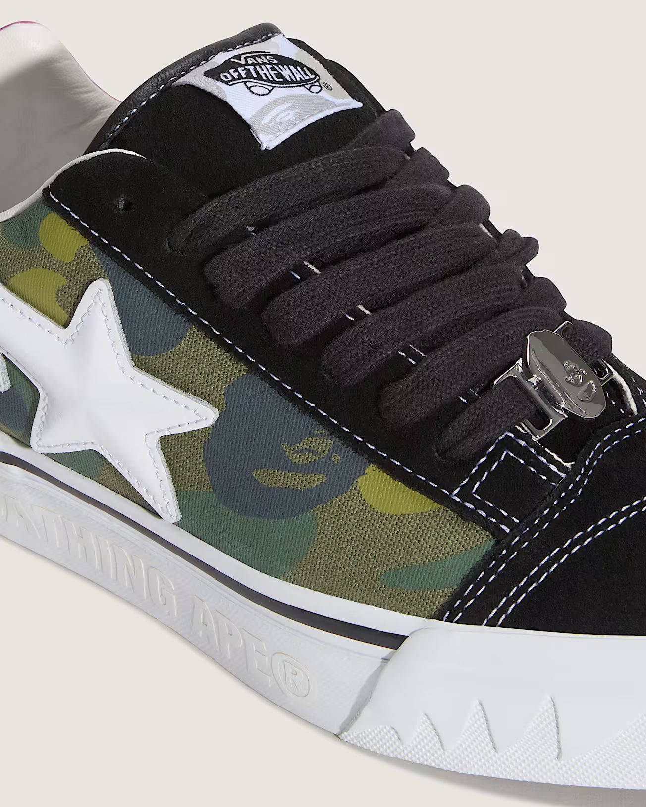 BAPE x Vans Knu Skool Camo Green VN000Z39W09 side