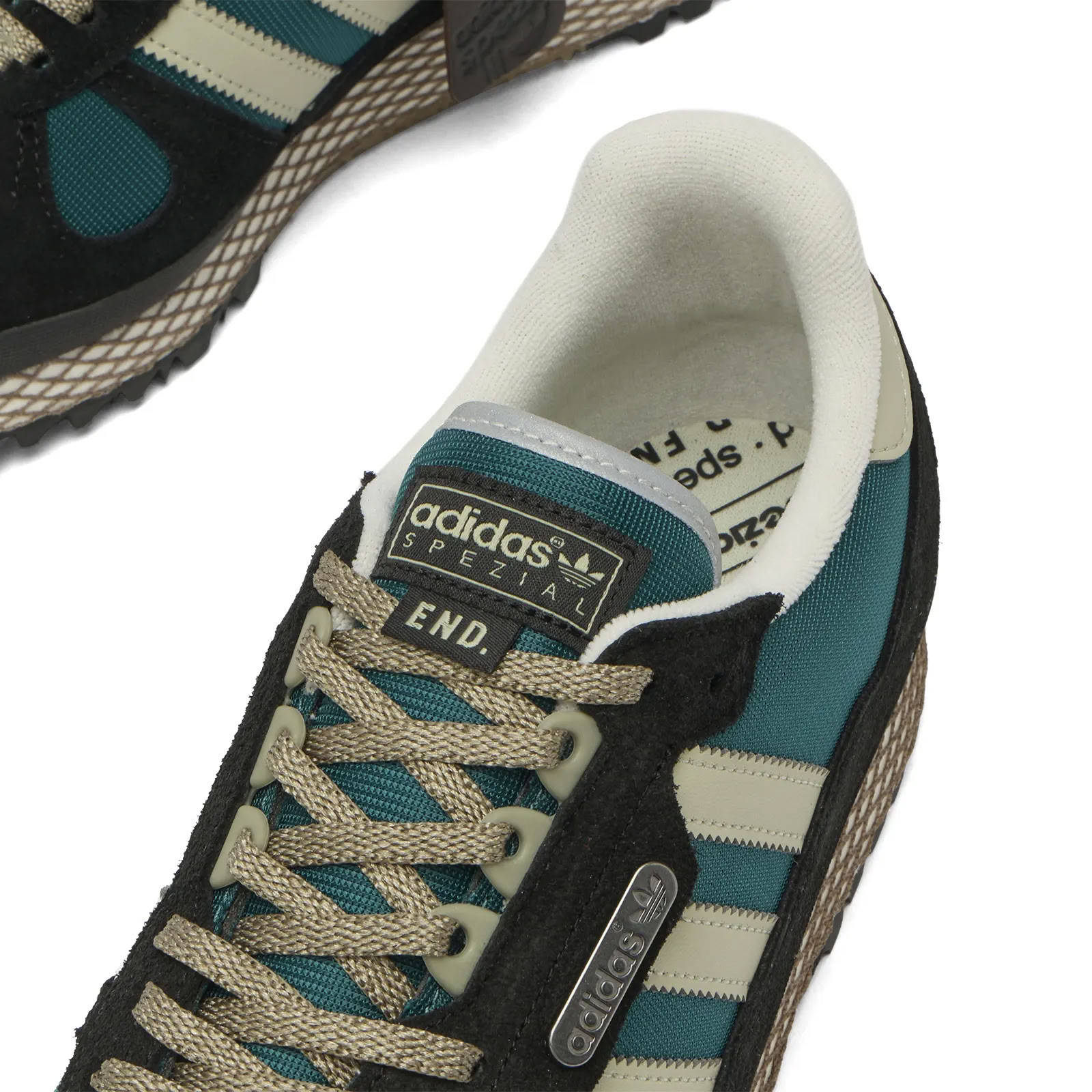 END. x adidas NY II Outdoor SPZL Green Black Top Detail