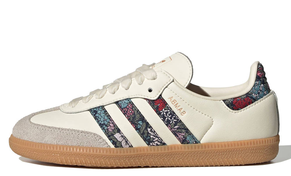 Liberty London x adidas Samba GS Cream White