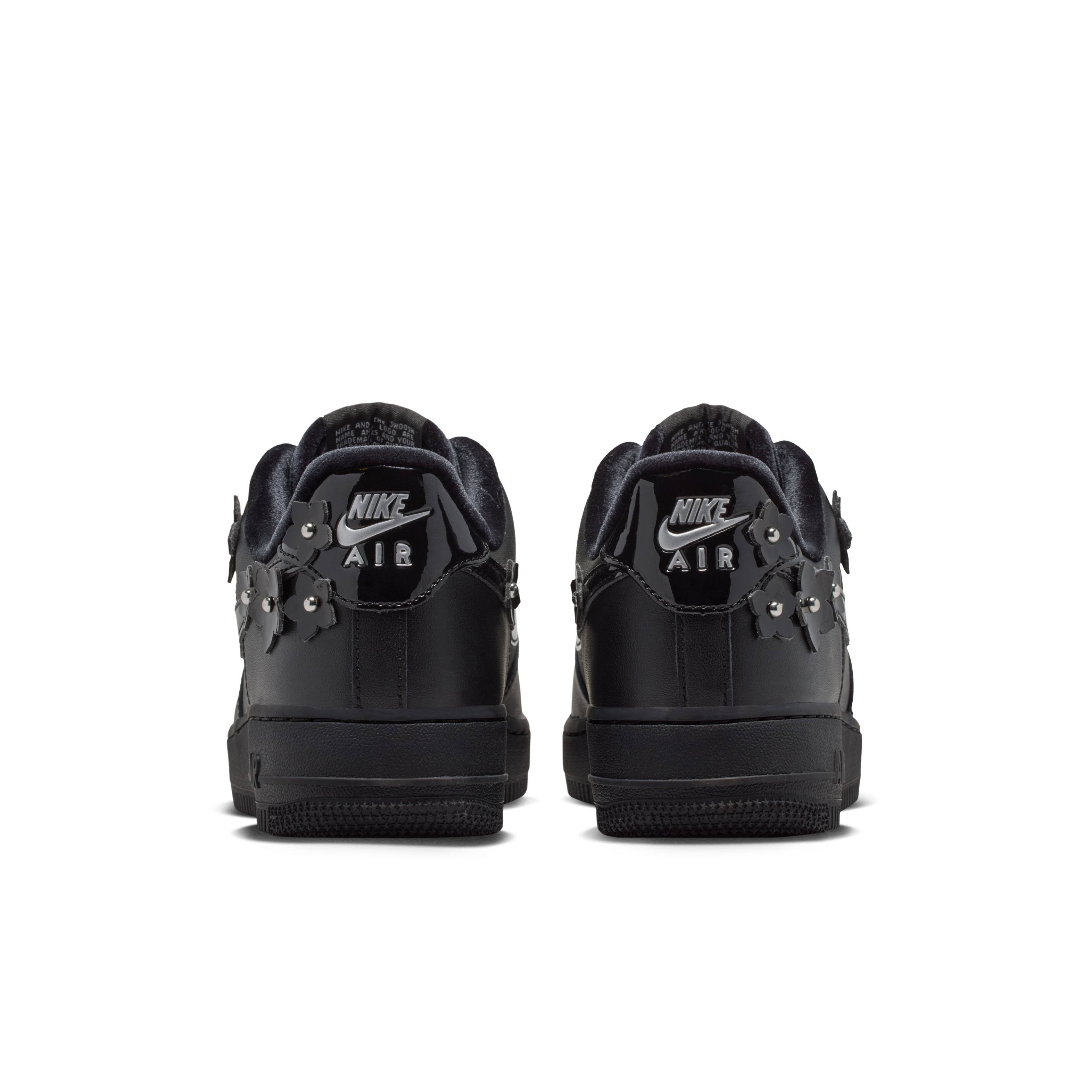 Nike Air Force 1 Florette Pack Black Heel