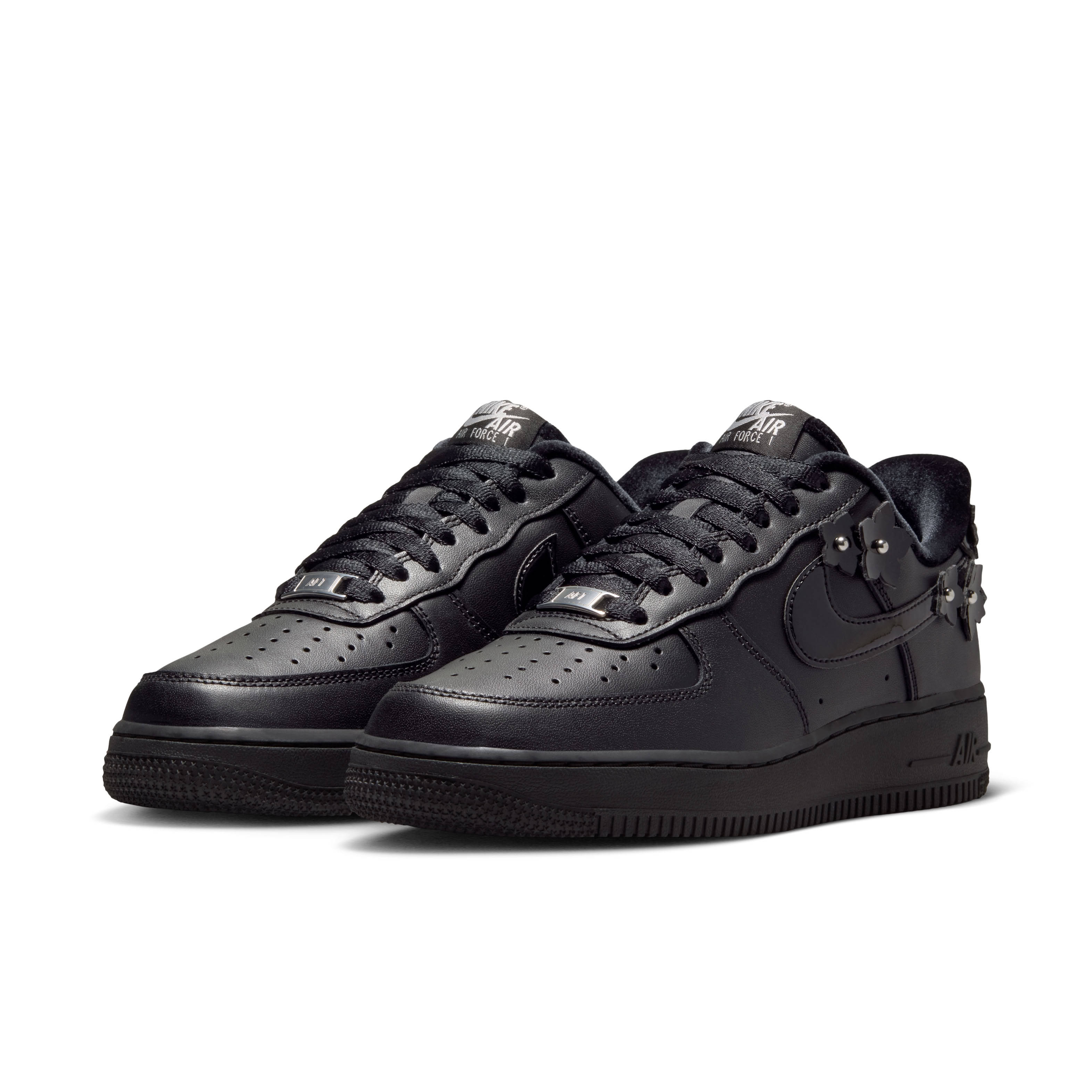 Nike Air Force 1 Florette Pack Black Pair