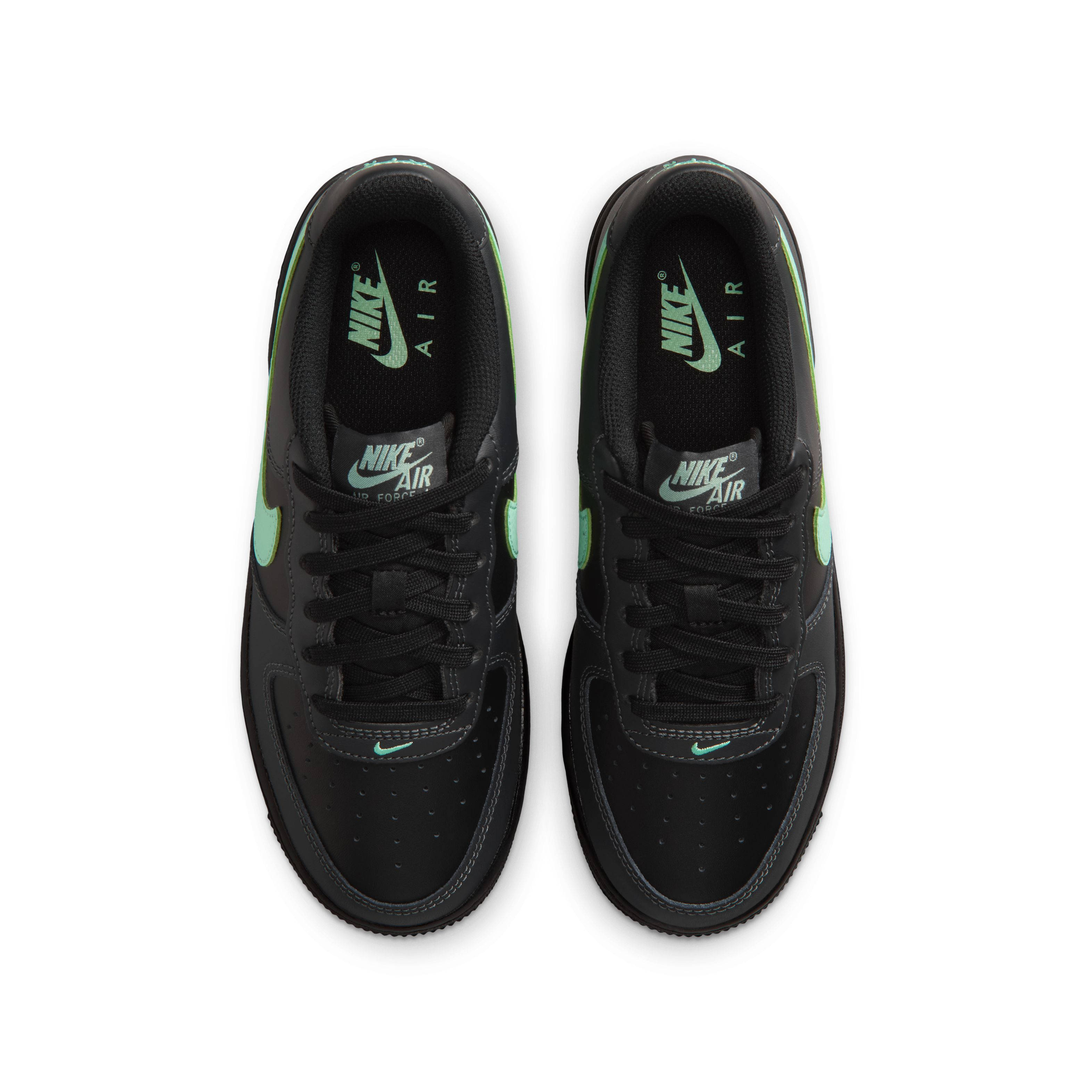 Nike Air Force 1 Low GS Black Arctic Green CT3839-018 middle