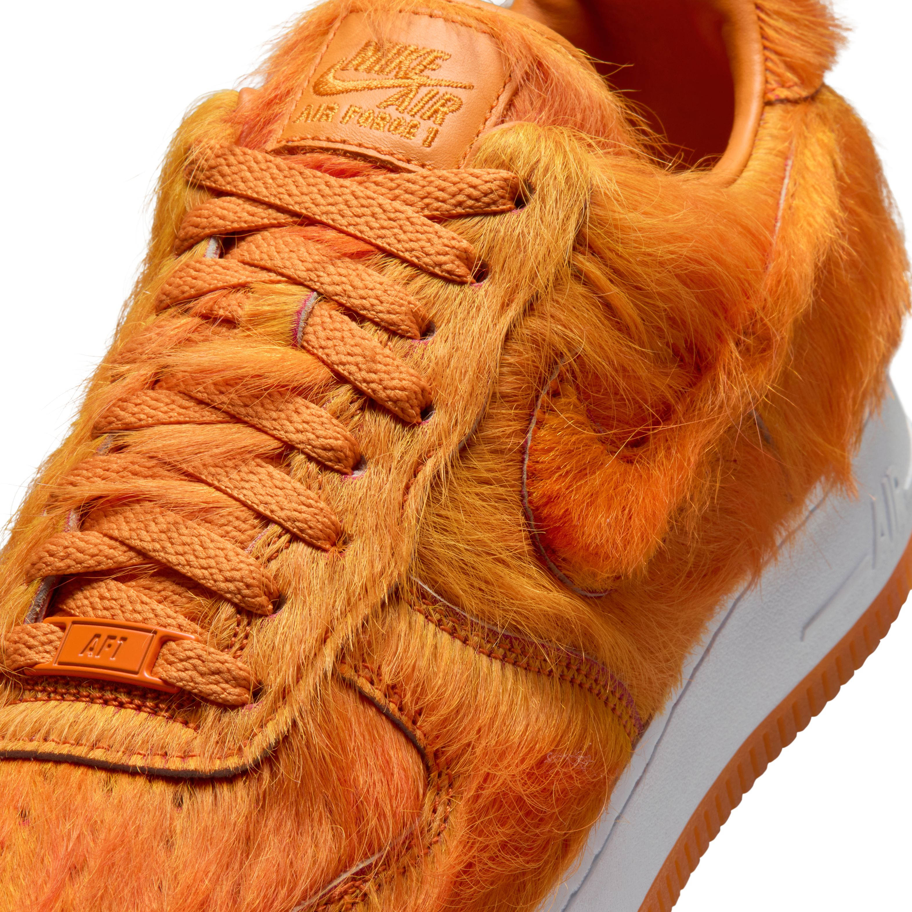 Nike Air Force 1 Low Orange Pony Hair IR1940-800 side