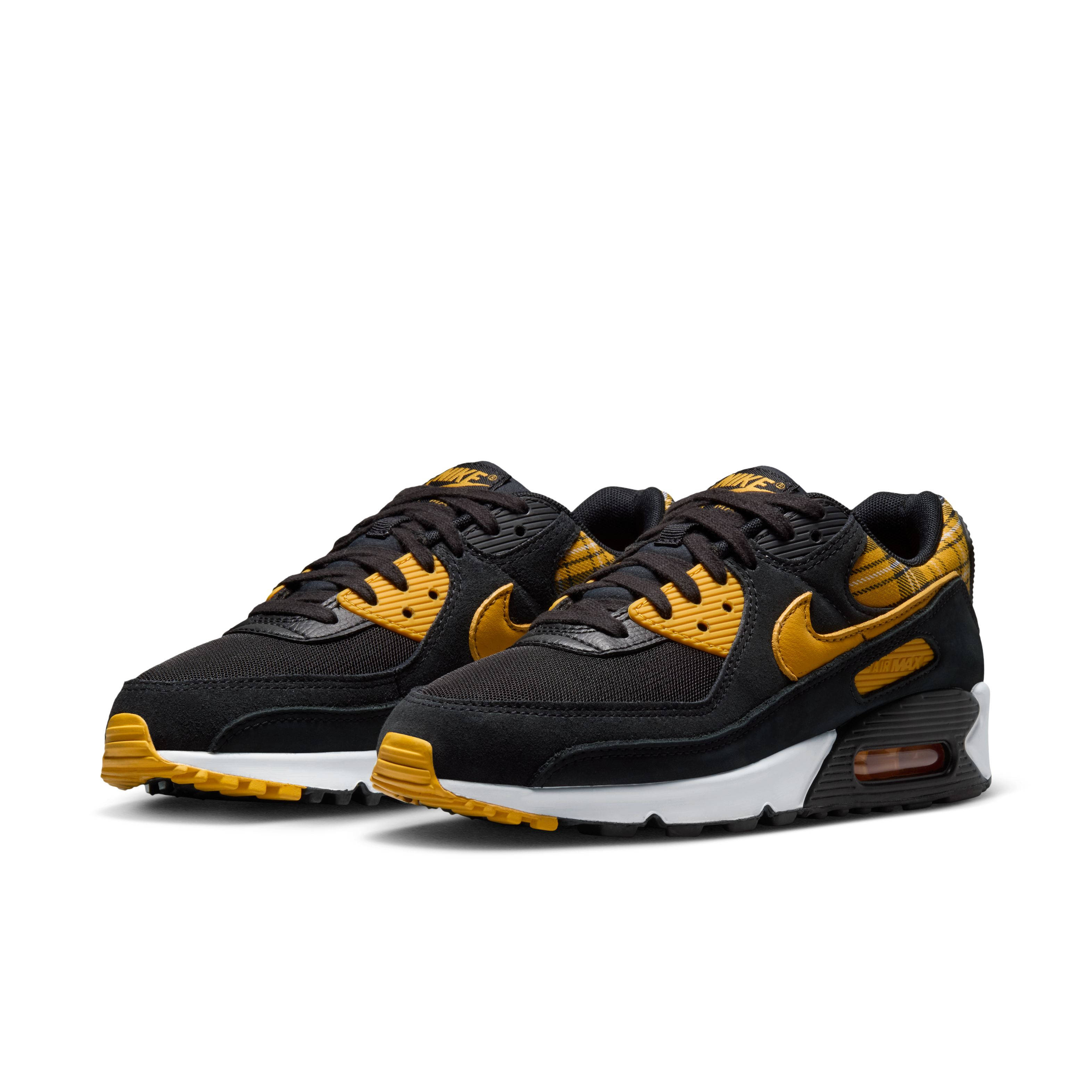 Nike Air Max 90 Yellow Plaid IR5598-001 front