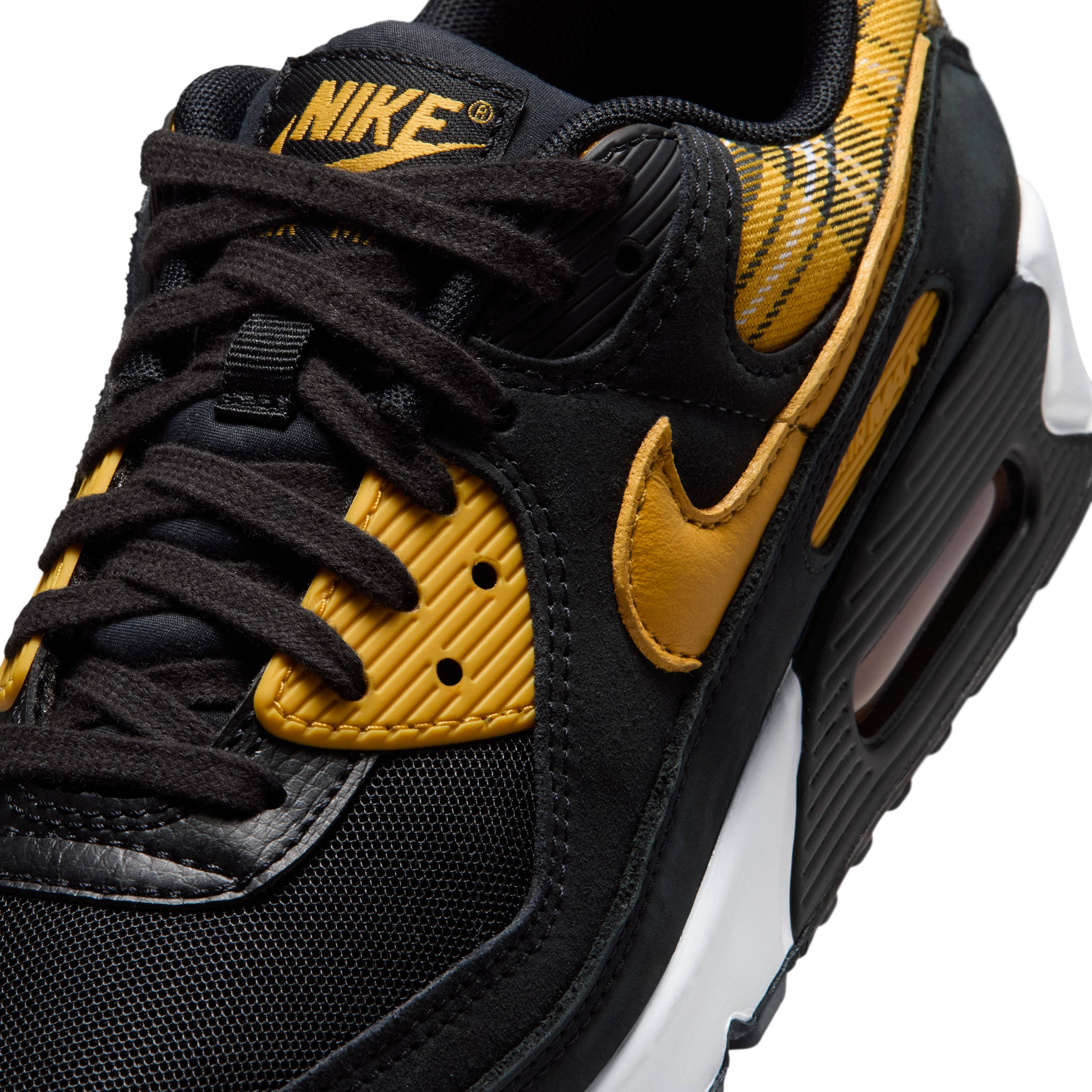 Nike Air Max 90 Yellow Plaid IR5598-001 side