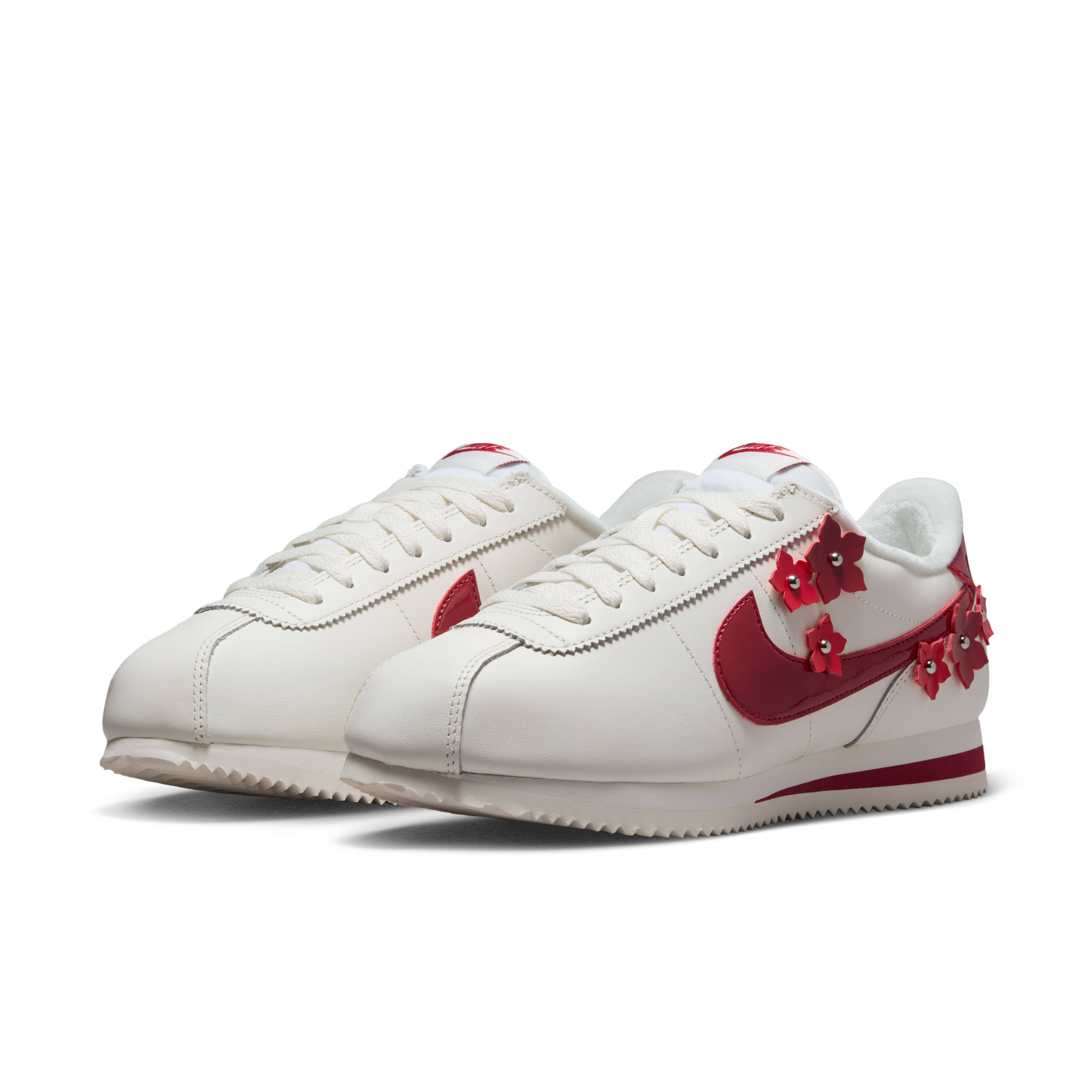 Nike Cortez Leather Florette Red Pair