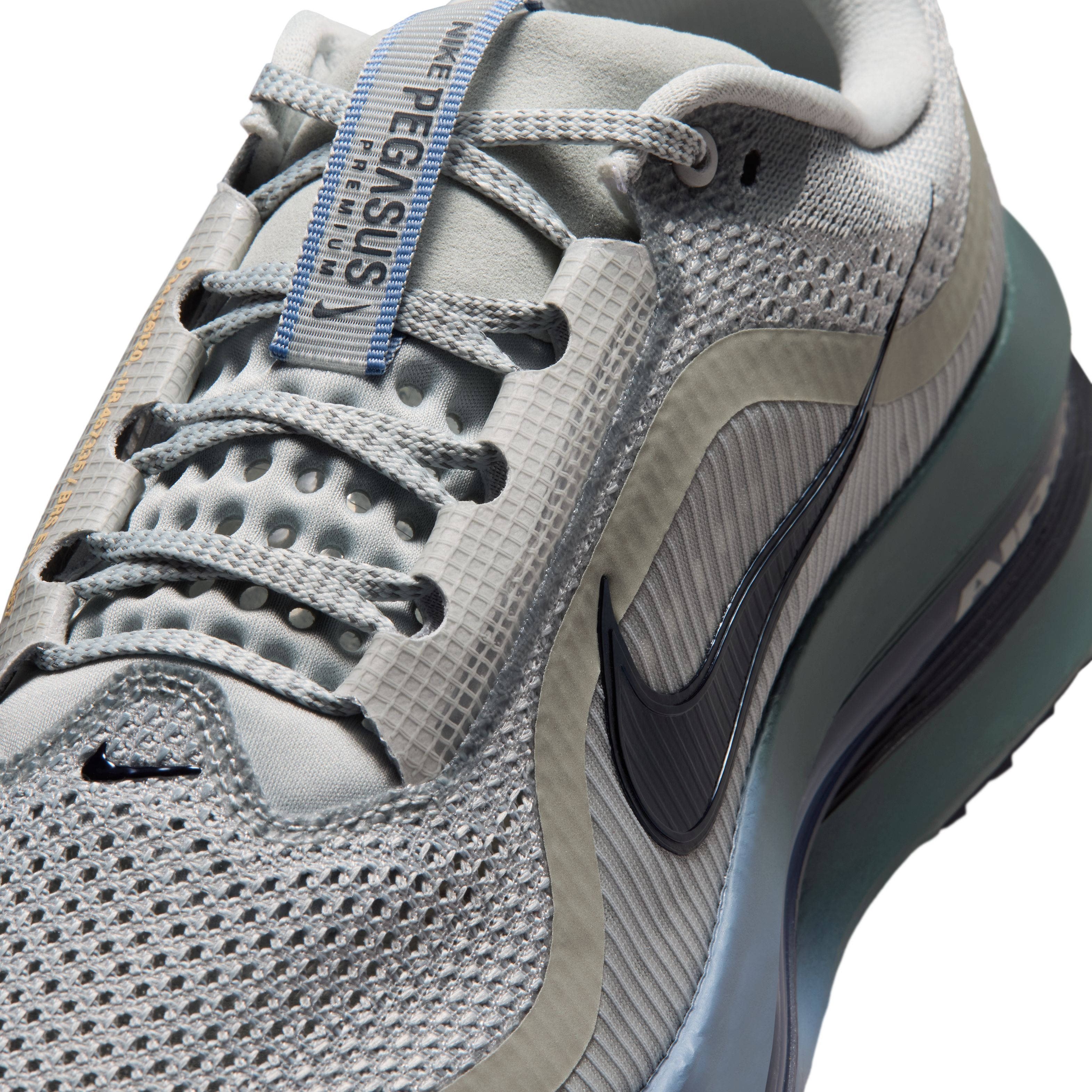 Nike Pegasus Premium Grey Mist Blue Obsidian HQ2592-017 tongue