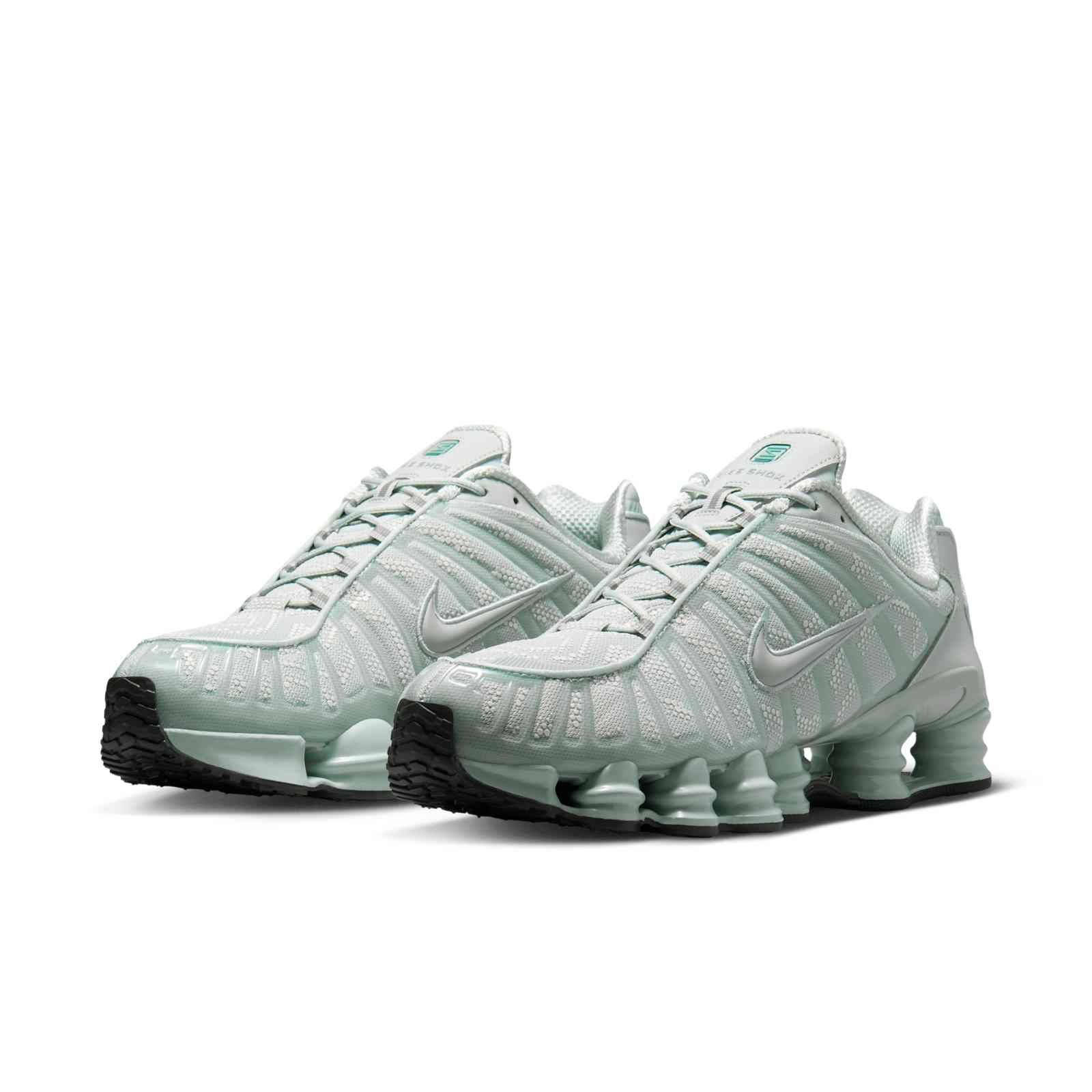 Nike Shox TL Light Silver Newsprint IM4687-002 front