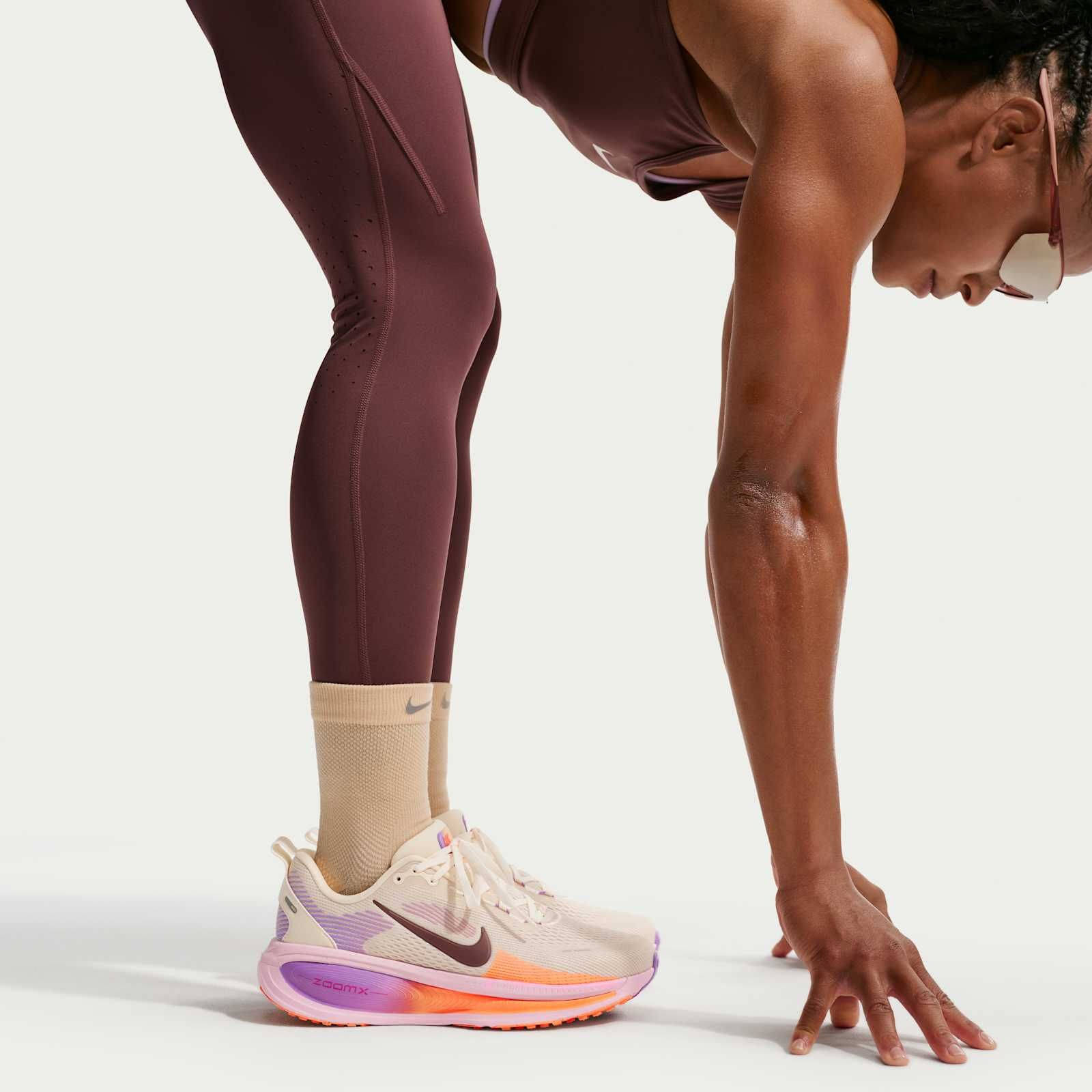 Nike Vomero 18 Chalk Pink Violet HM6804-113 on foot