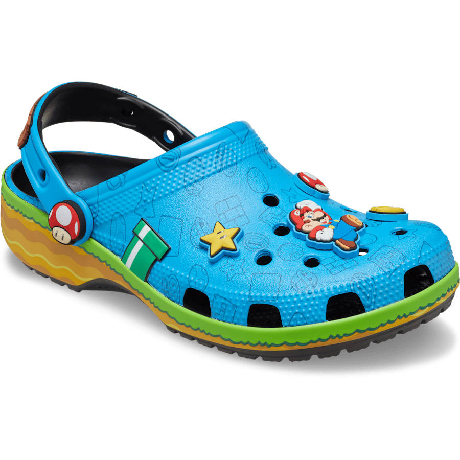 Nintendo x Crocs Classic Clog Super Mario Blue 212138-90H side