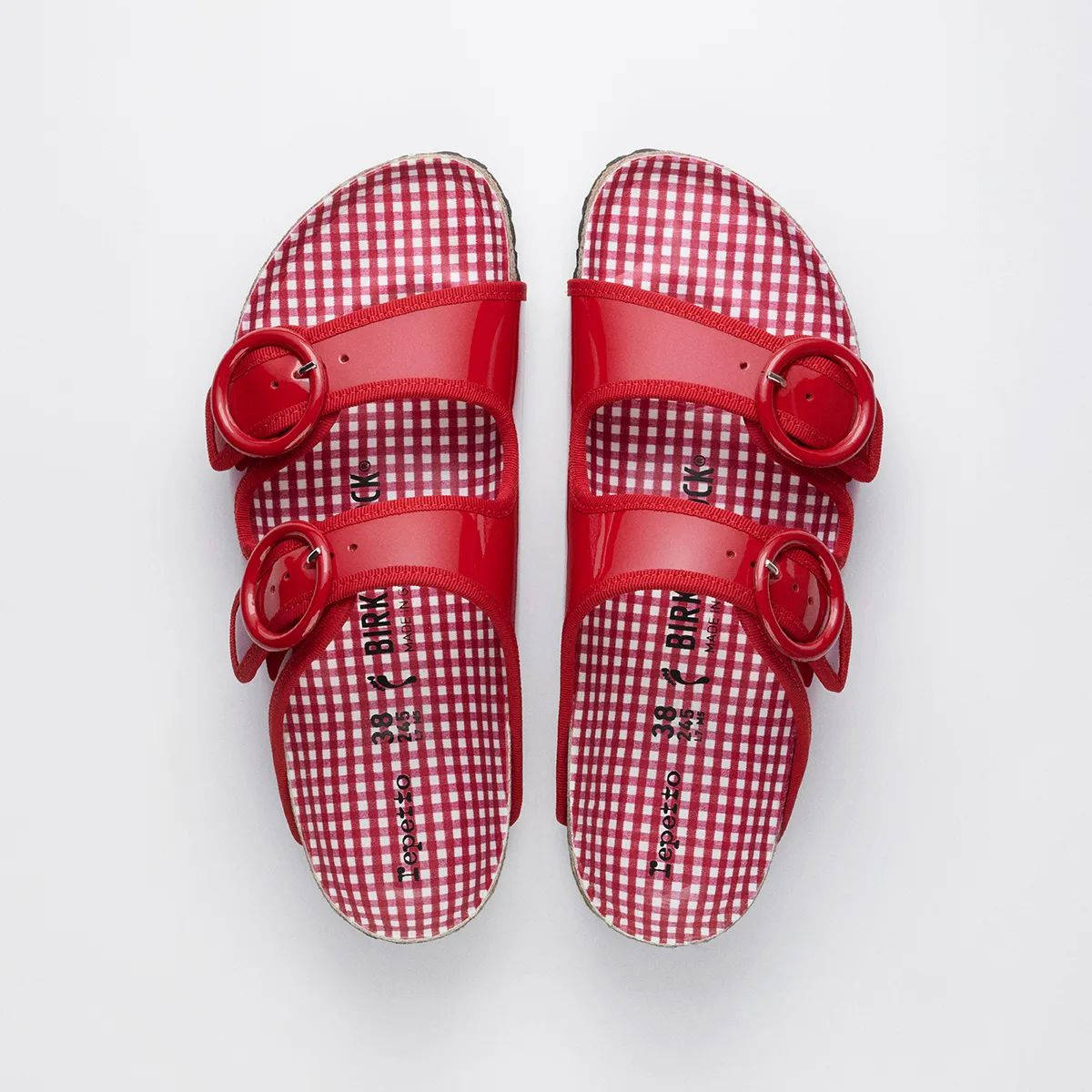 Repetto x Birkenstock Arizona Flame Red miiddle