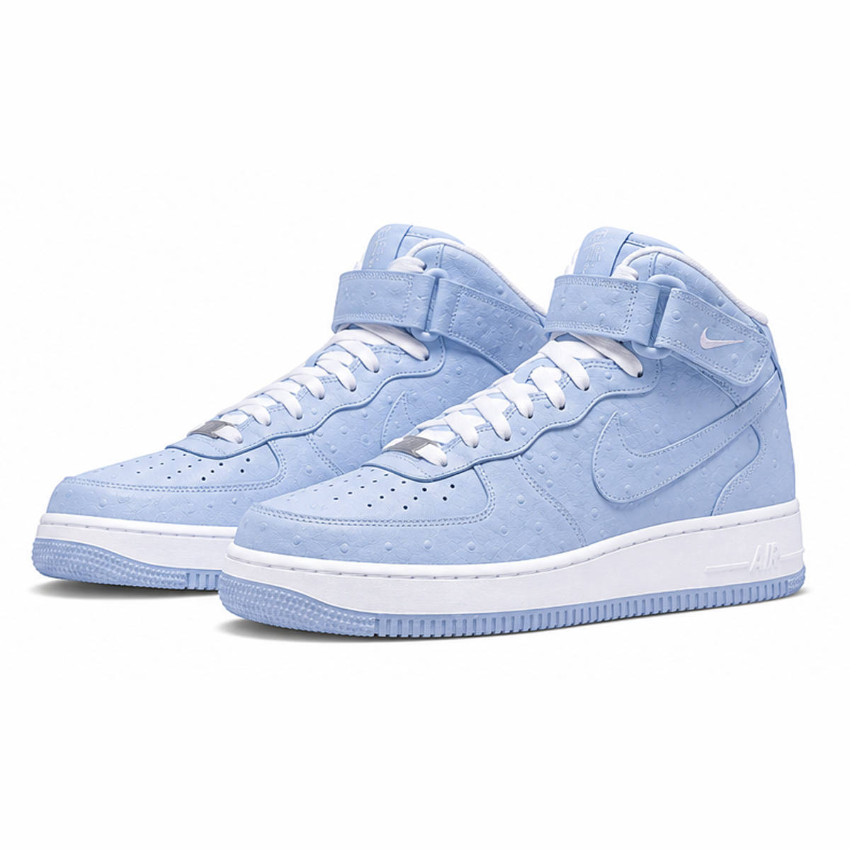 Travis Scott x Nike Air Force 1 Mid Icey Blue Pair Mockup
