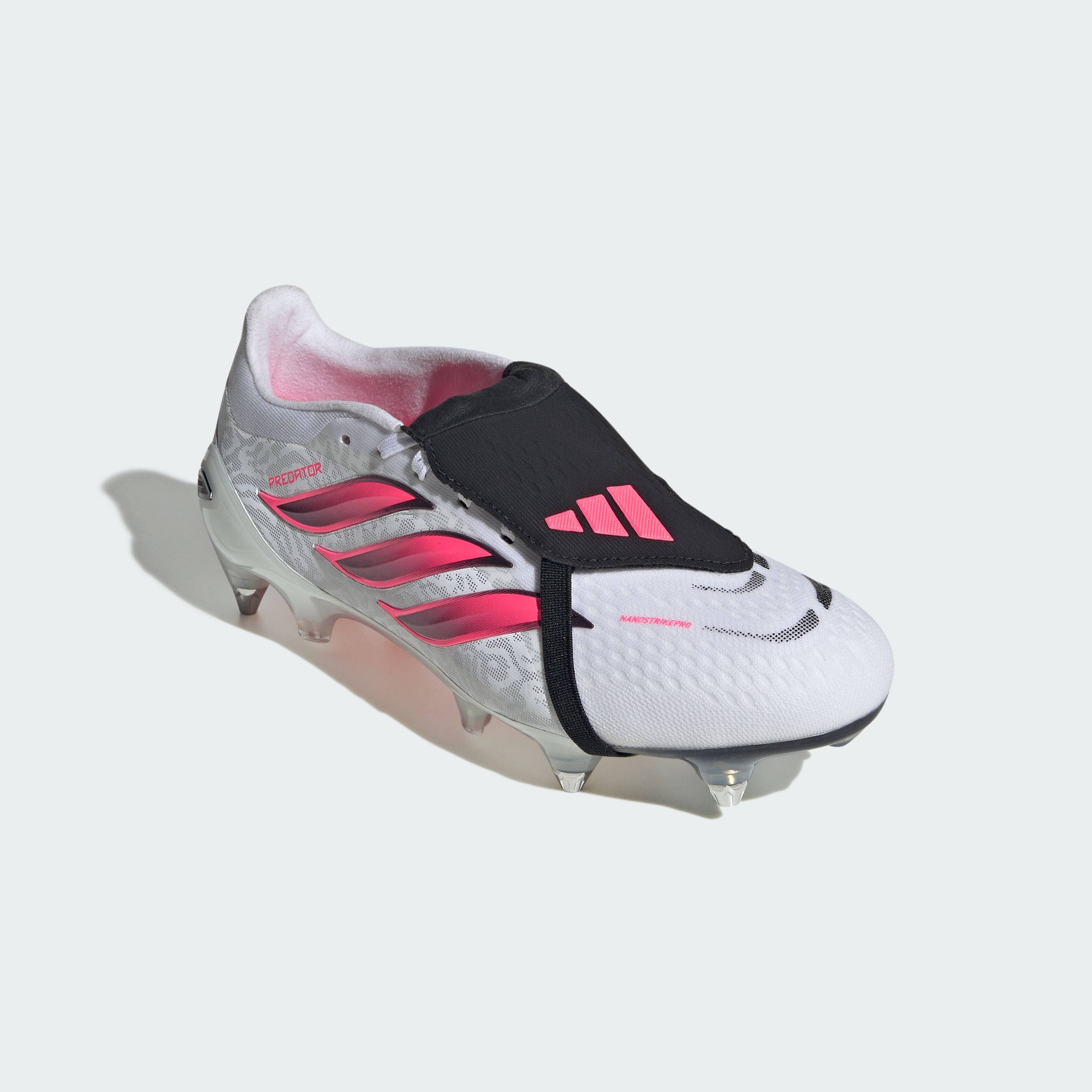 adidas Predator Pro Fold-Over Tongue Soft Ground Football Boots White Solar Turbo IH7237 front