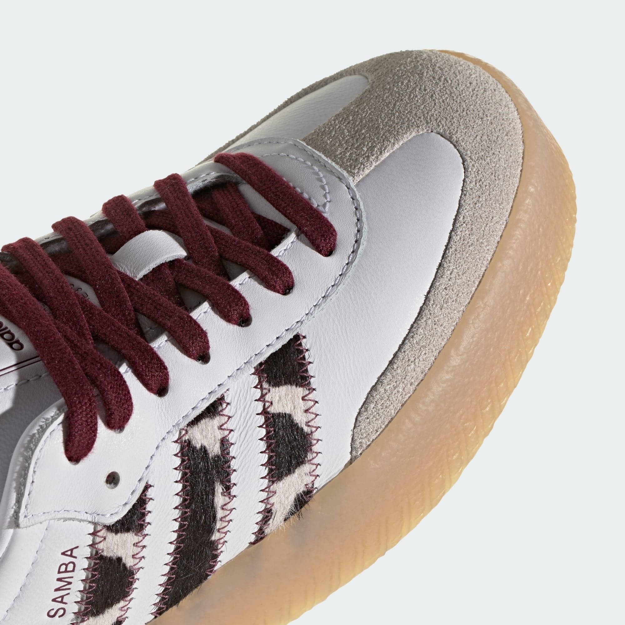 adidas Sambae Print White Red KI2153 toe