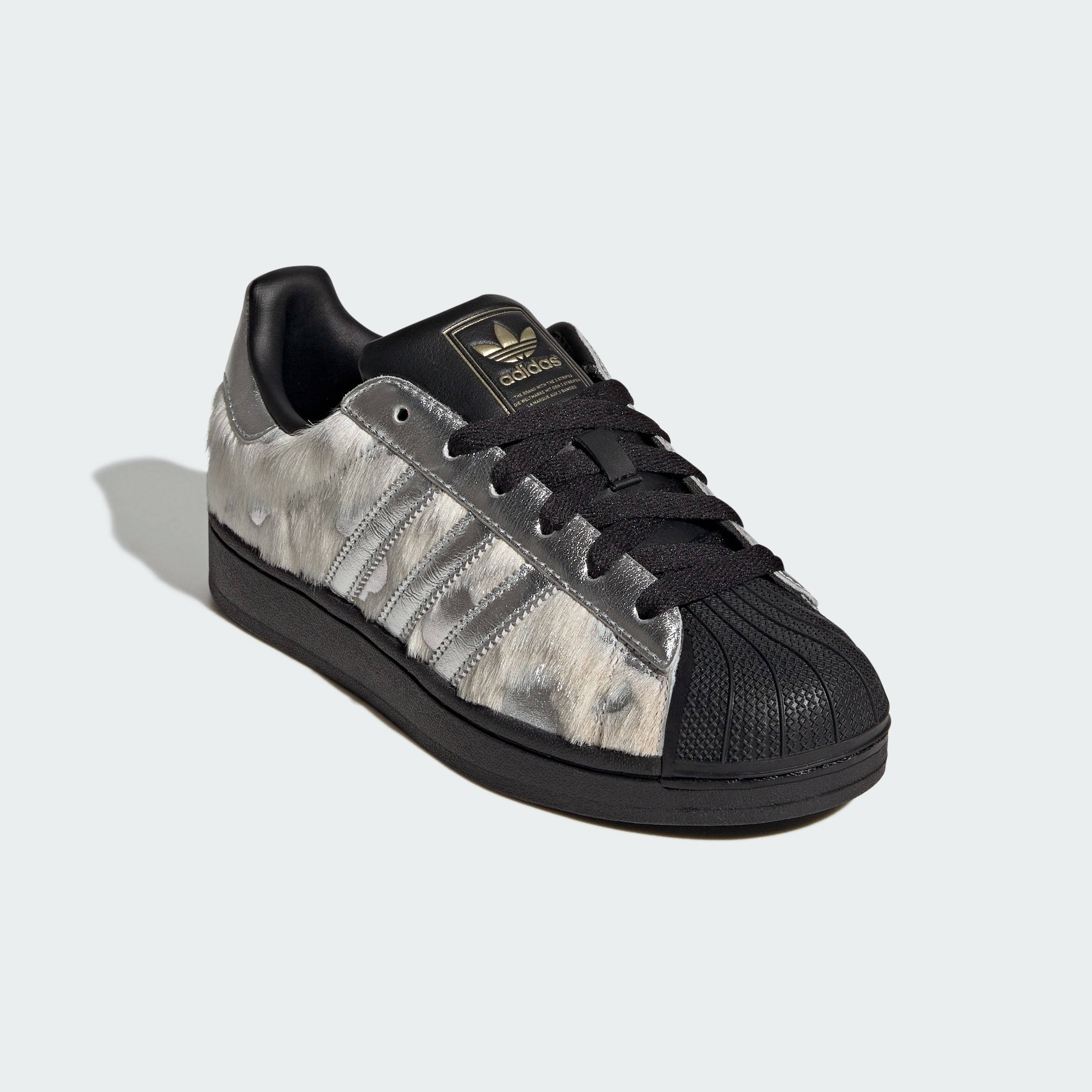 adidas Superstar II Cream Pony Hair Silver Metallic KJ4863 front