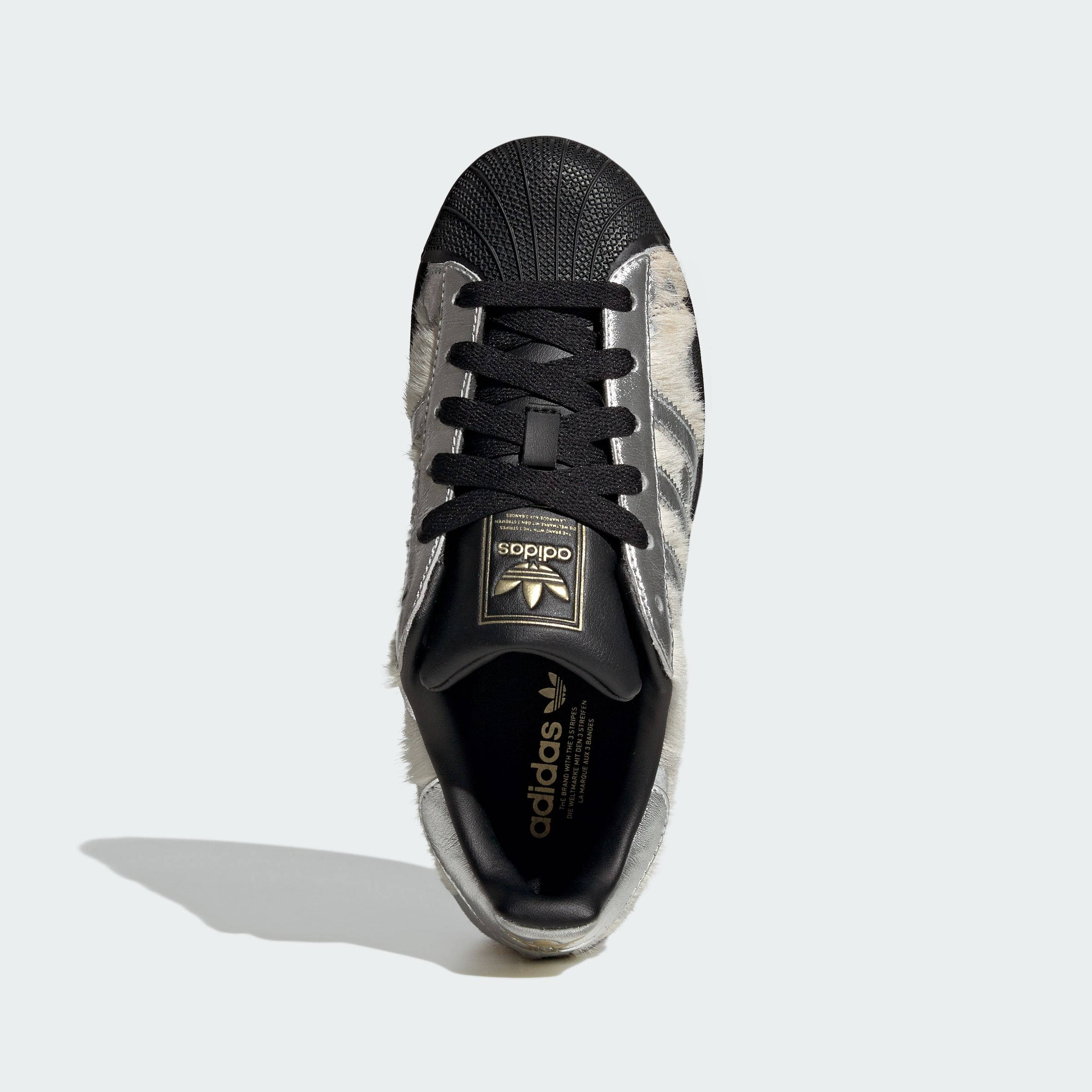 adidas Superstar II Cream Pony Hair Silver Metallic KJ4863 middle