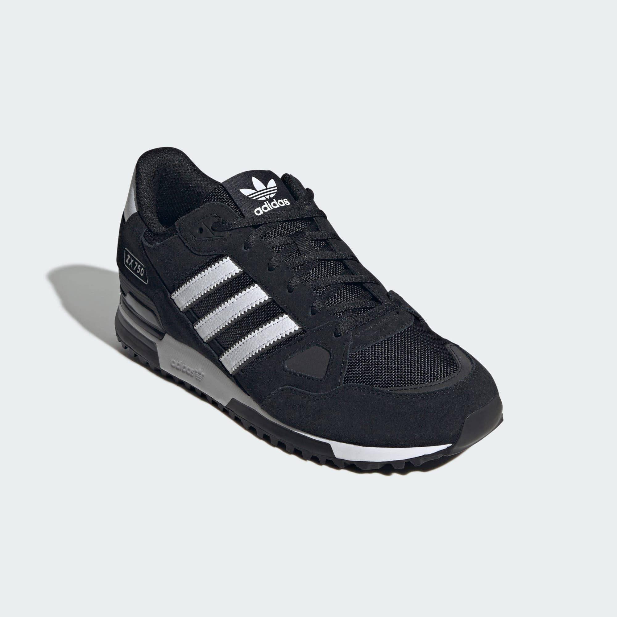 adidas ZX 750 Black White LA6186 front