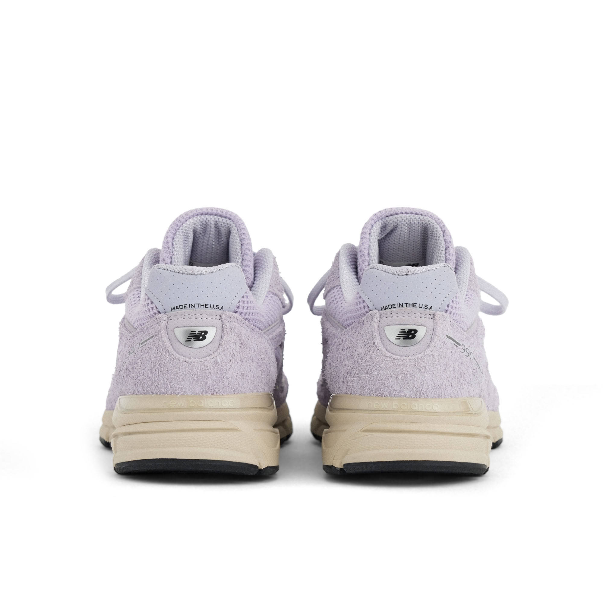 New Balance 990v4 Grey Violet Timberwolf Heel