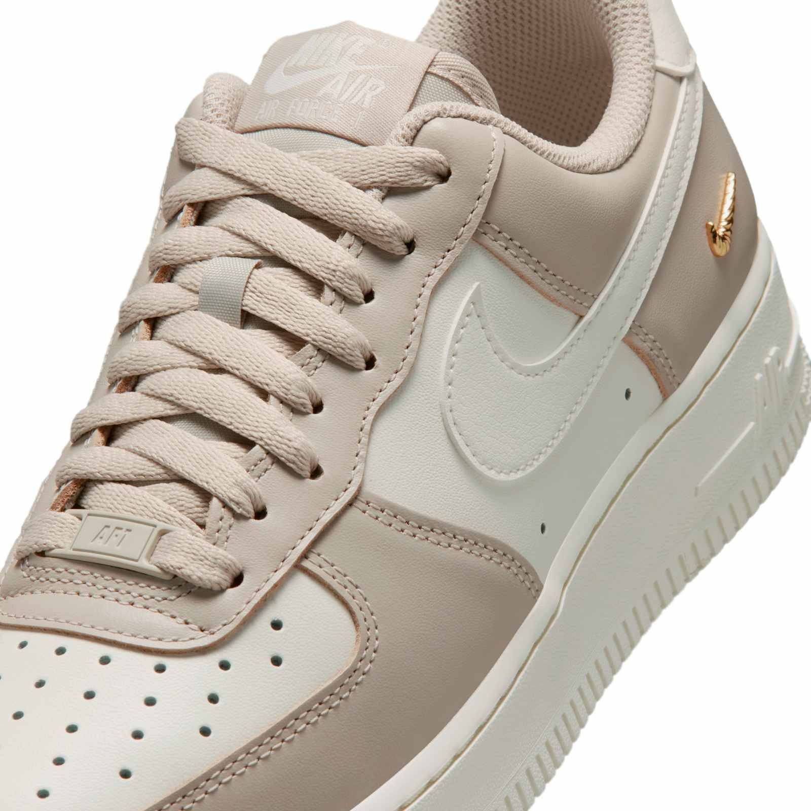 Nike Air Force 1 07 Cream Metallic Gold IV5197-200 side
