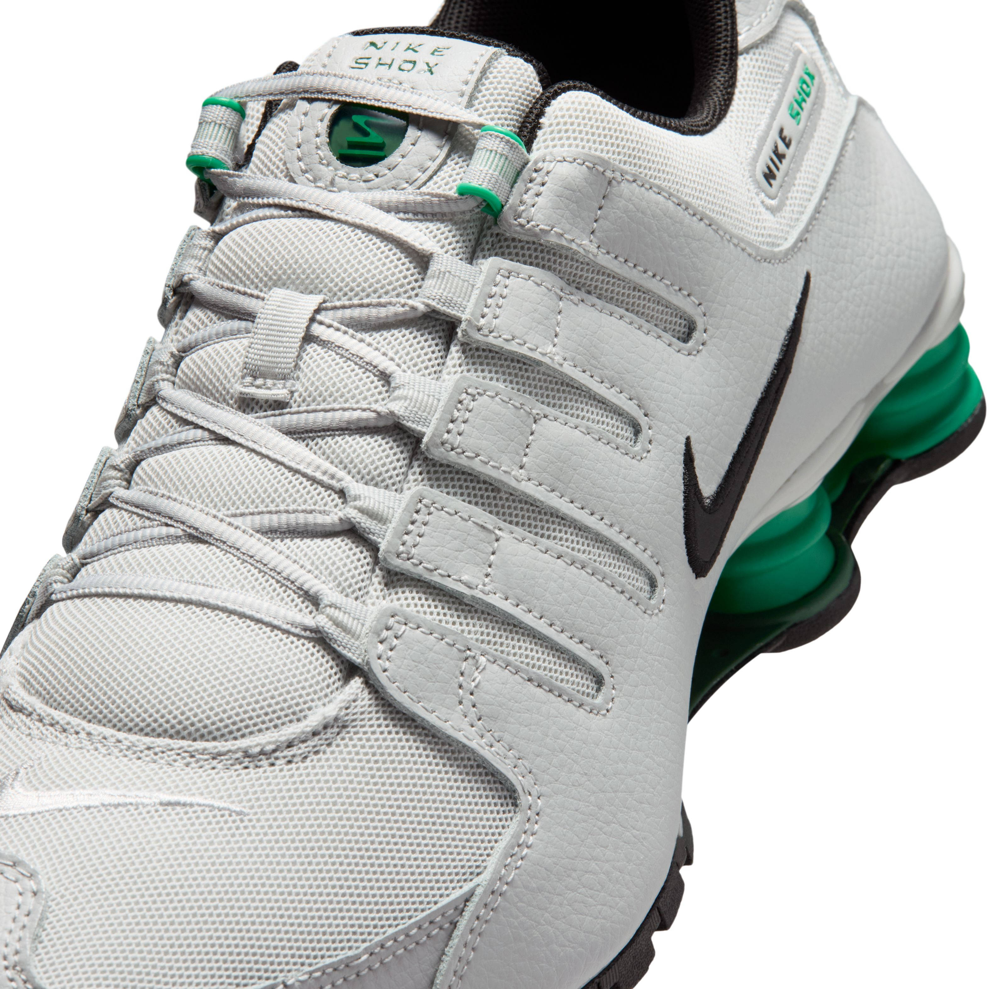 Nike Shox NZ Grey Fog Stadium Green IQ8263-001 side