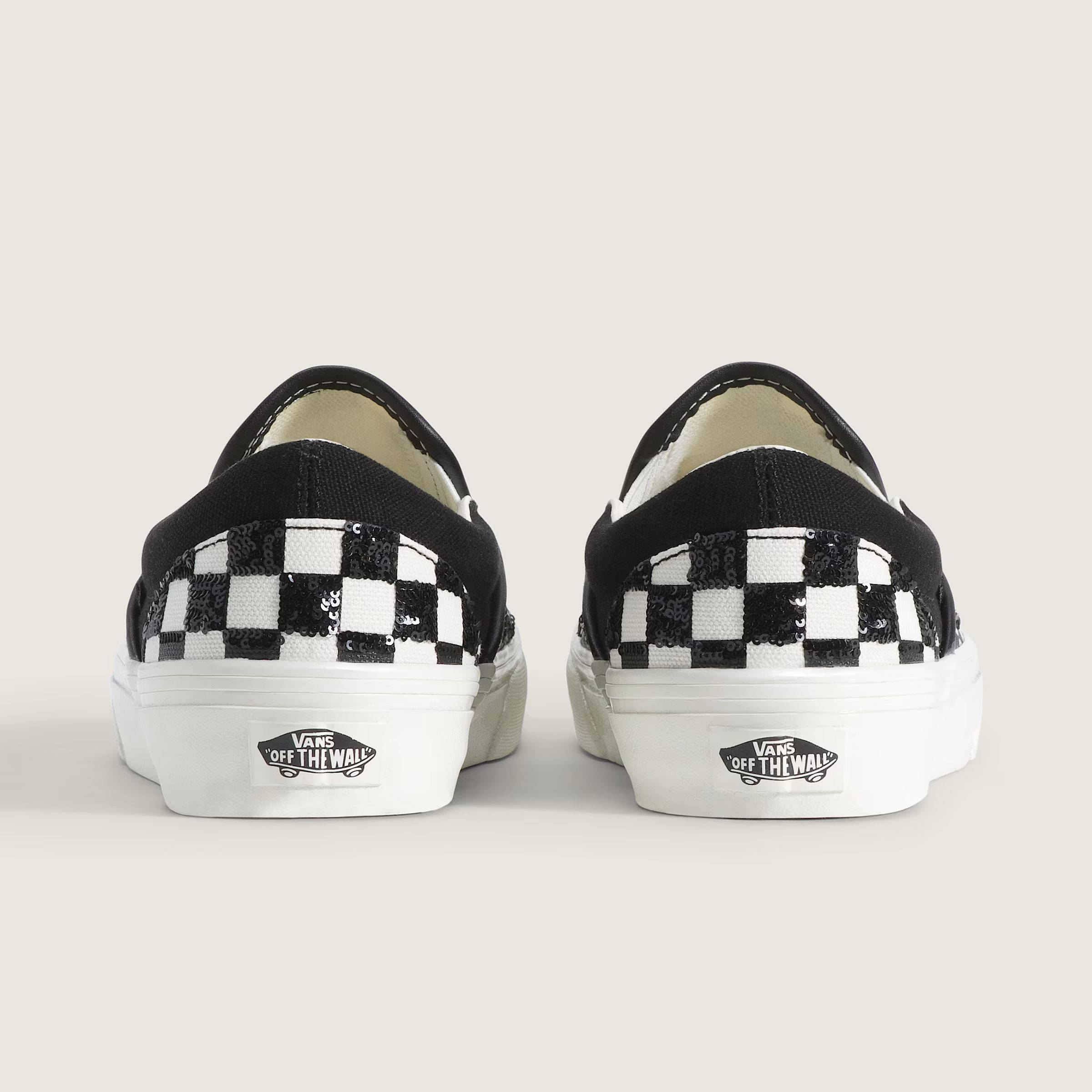 Vans Classic Slip-On Checkerboard White Black VN000D6Y705 back
