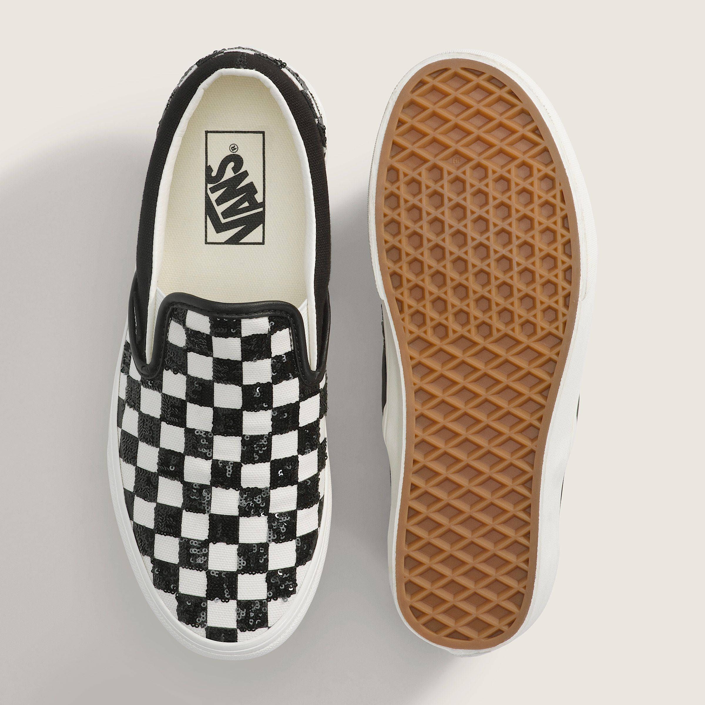 Vans Classic Slip-On Checkerboard White Black VN000D6Y705 middle