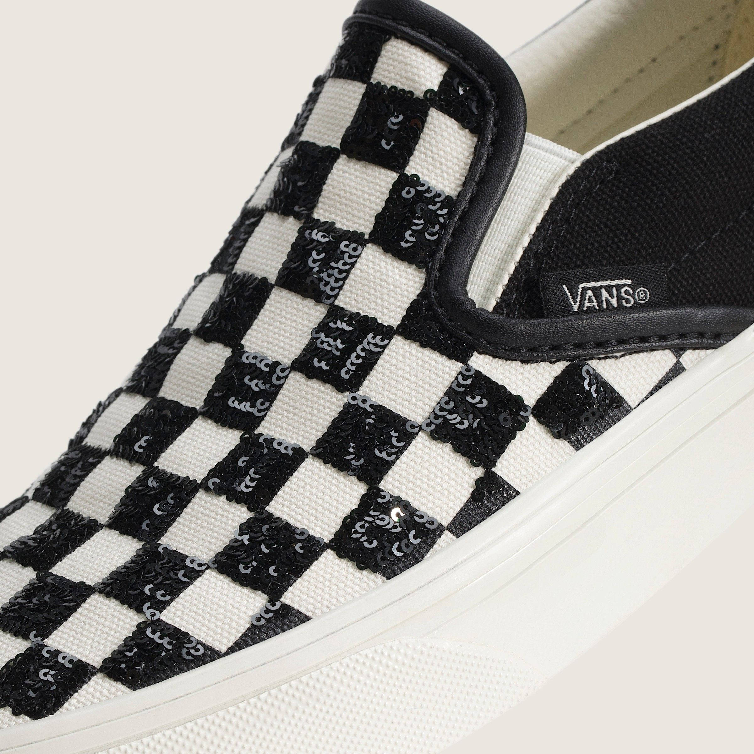 Vans Classic Slip-On Checkerboard White Black VN000D6Y705 side