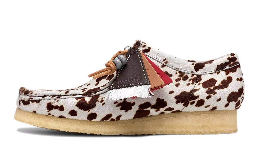 Clarks Wallabee Cow Print Brown 26327520-P