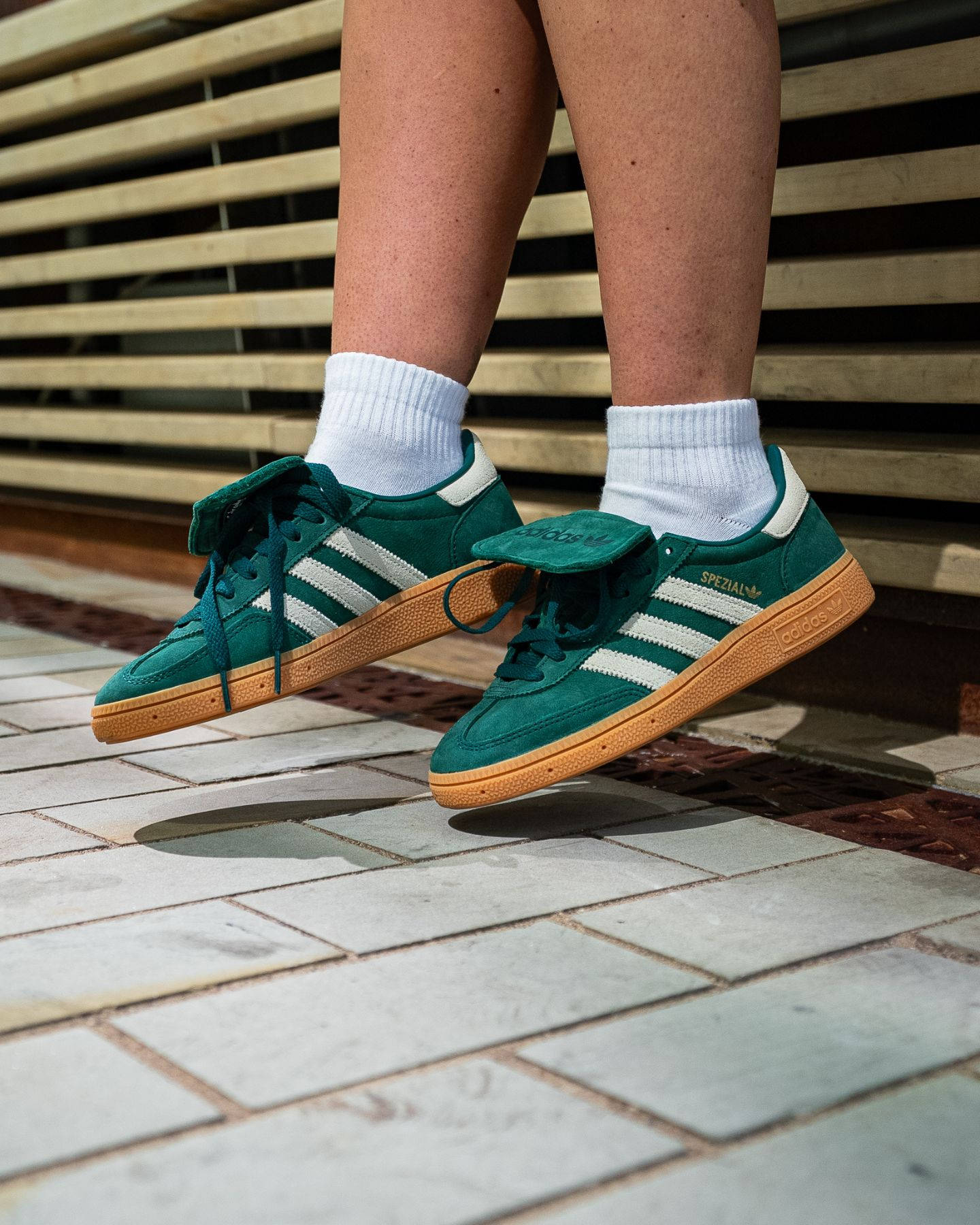 adidas Handball Spezial LT Core Green White | On Foot
