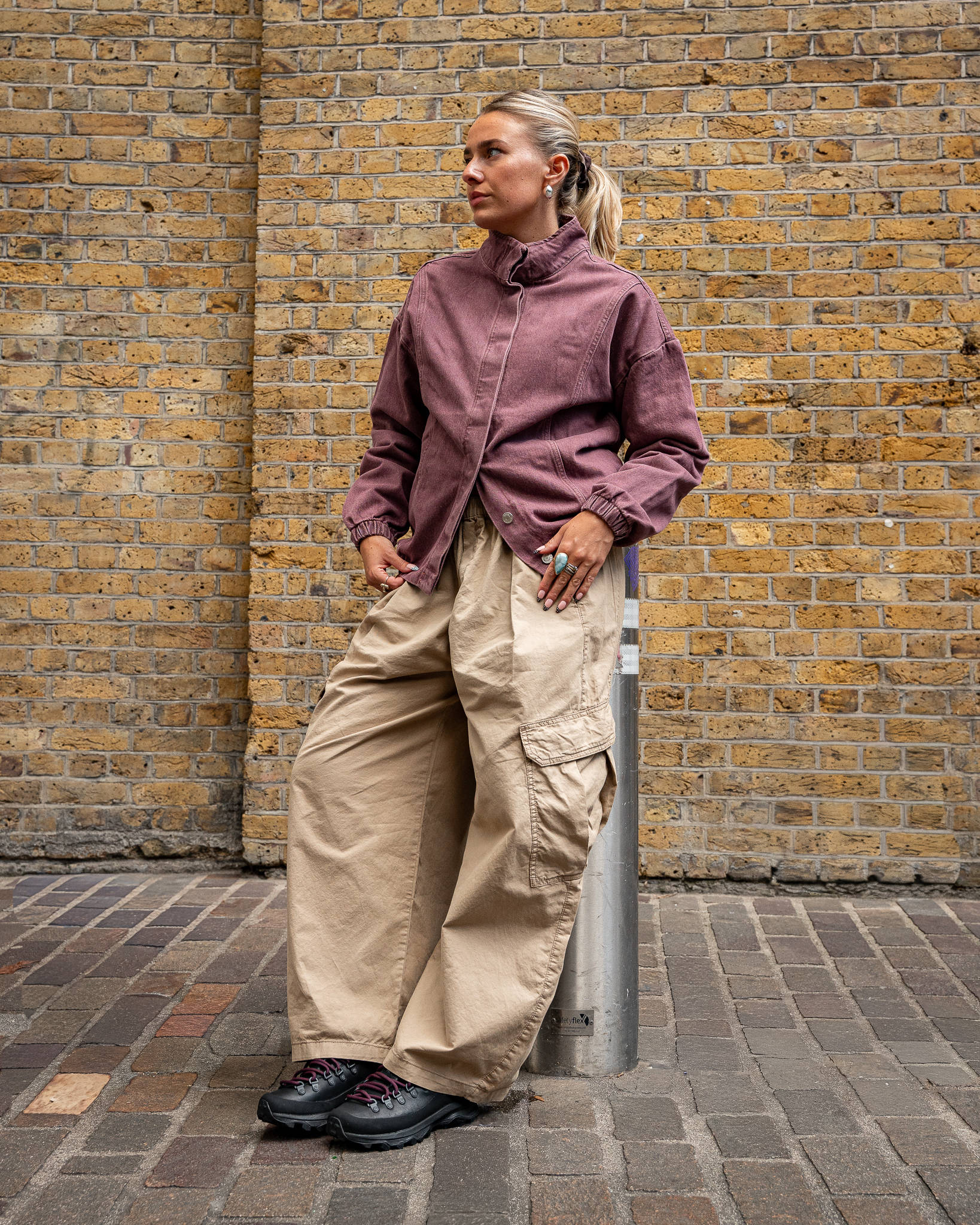 Ontario Speed Leather Lace SE styled in an urban setting gorpcore