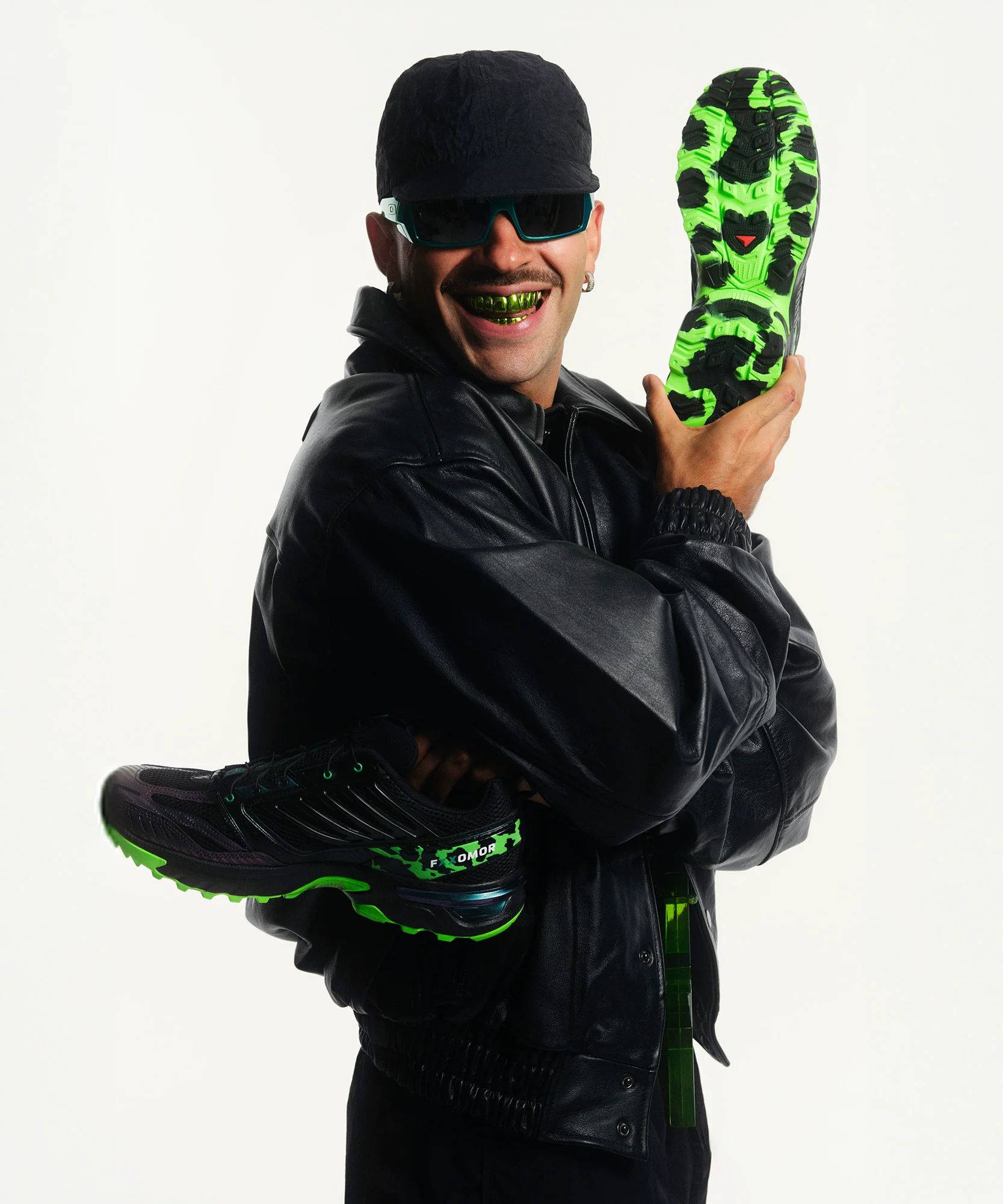 The Feid x Salomon ACS NEXXT The Green Star L45506800 feature