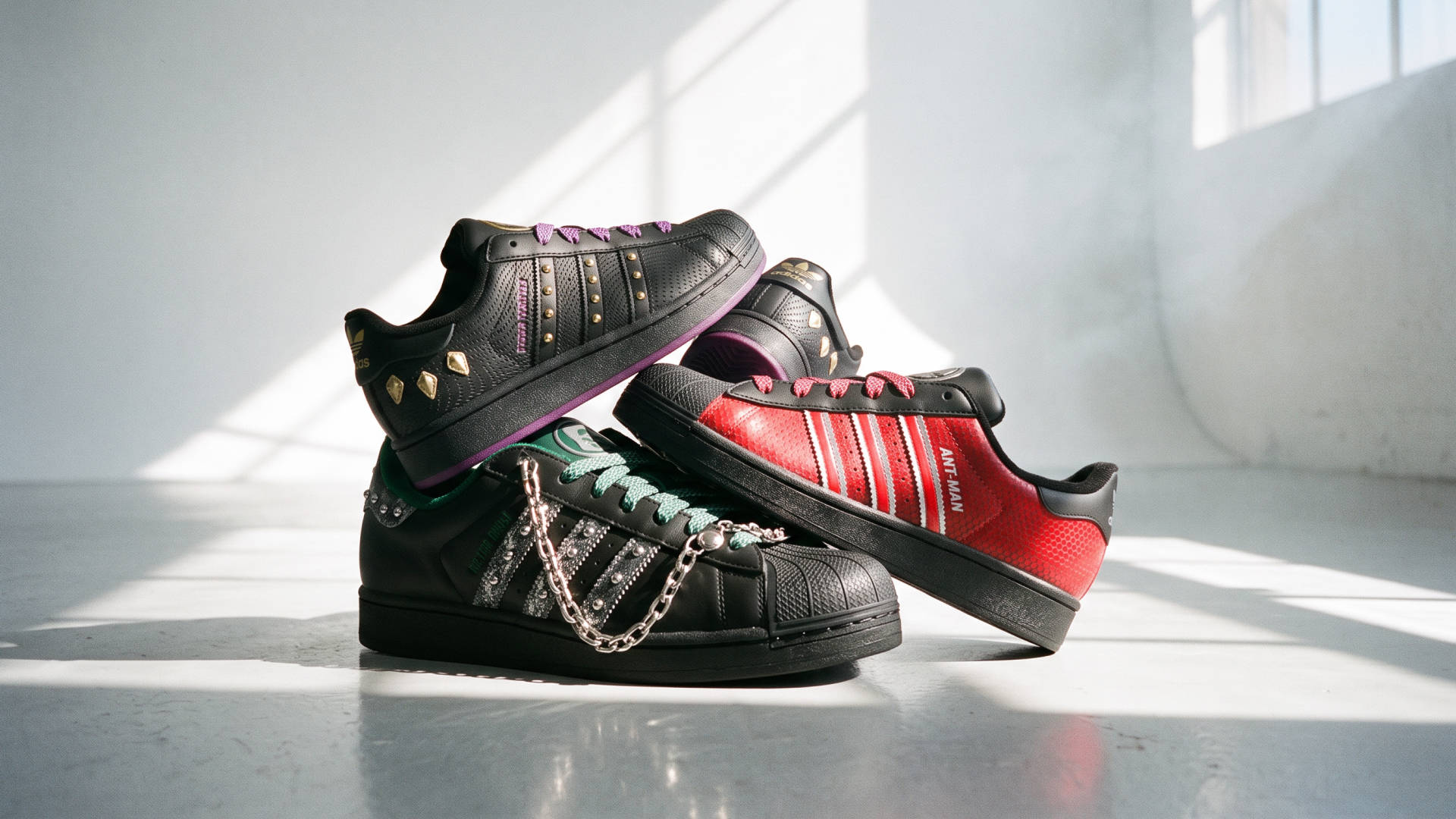 marvel x adidas superstar collection 2026 black panther ant-man dr doom