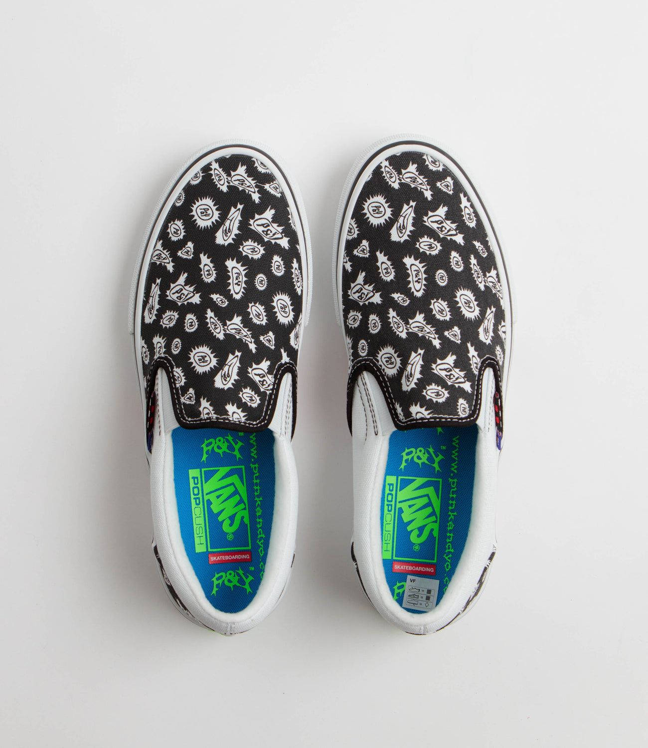 PUNKANDYO x Vans Skate Slip On Black White VN000EKPY28 middle