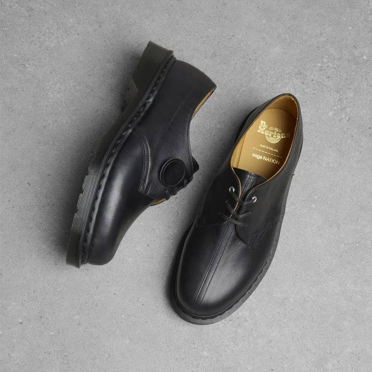 Sage Nation x Dr. Martens 1461 3 Eye Black Classic Calf 43573001 BLK top