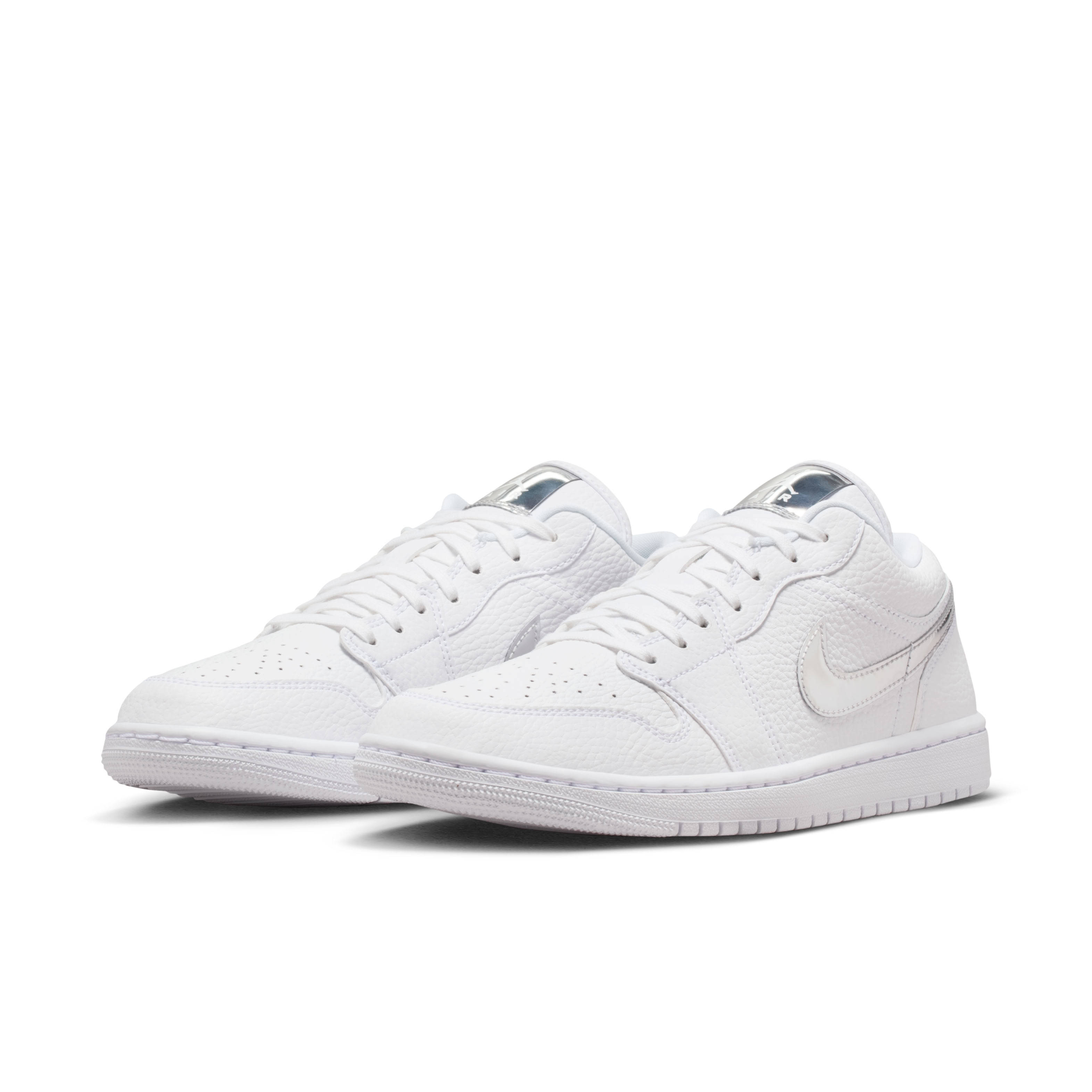 Air Jordan 1 Low SE White Metallic Silver Front