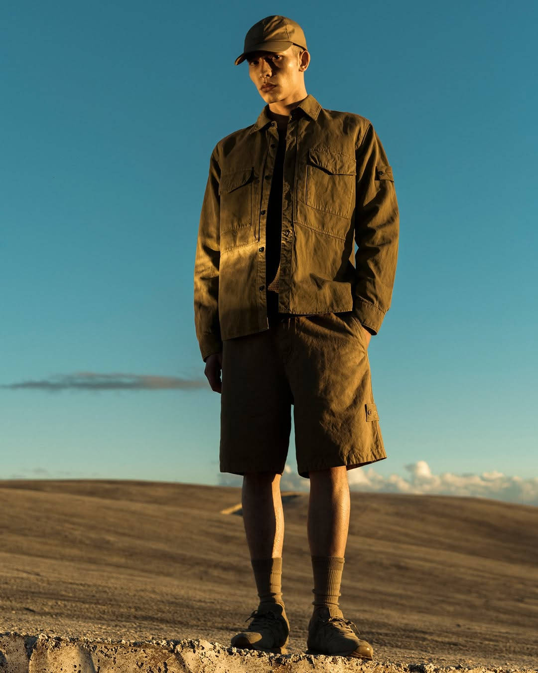 stone island new balance 574 ghost editorial images