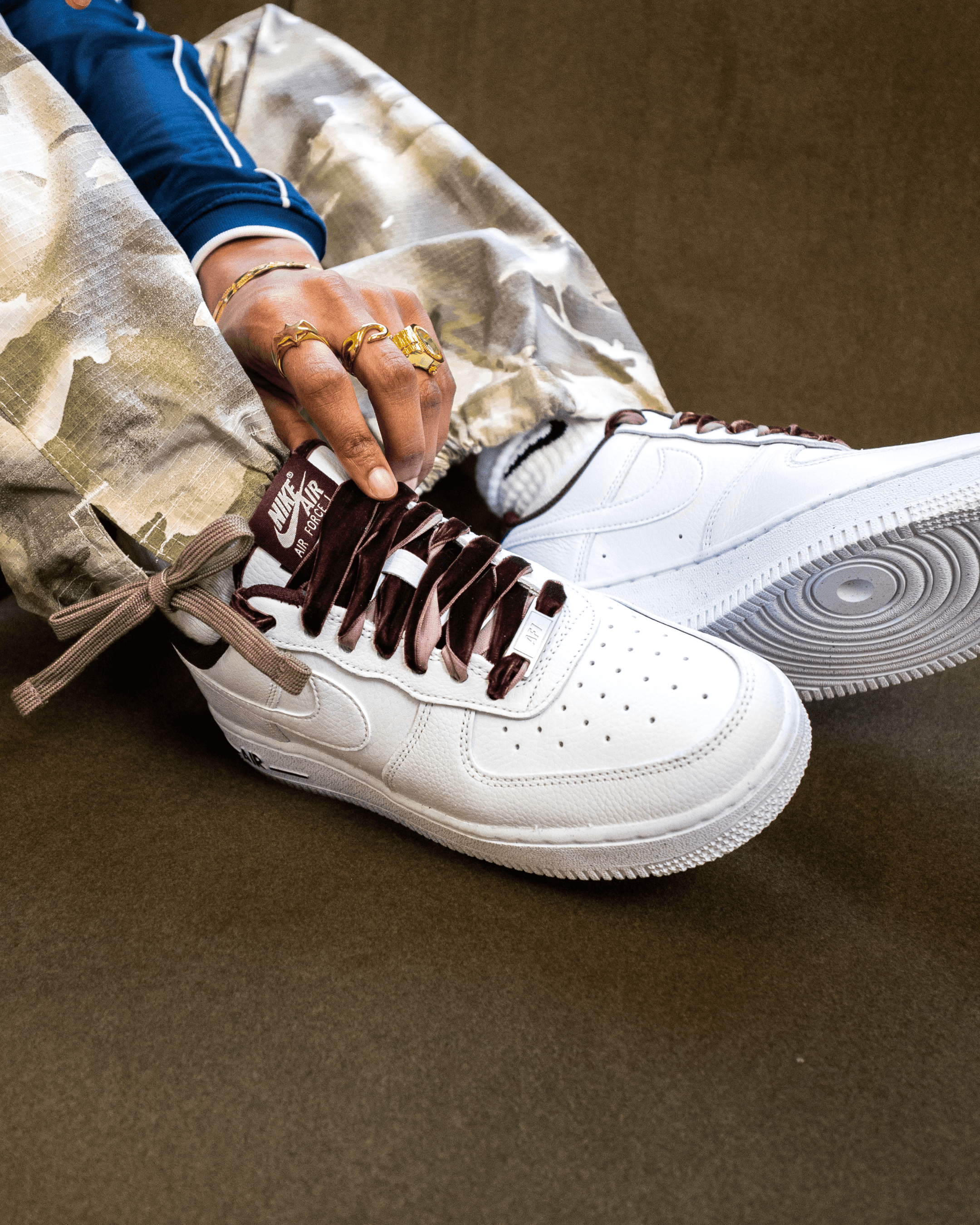 Nike Air Force 1 '07 Velvet Lace Burgundy