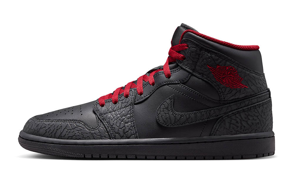 Air Jordan 1 Mid Elephant Print Black | IX3527-010